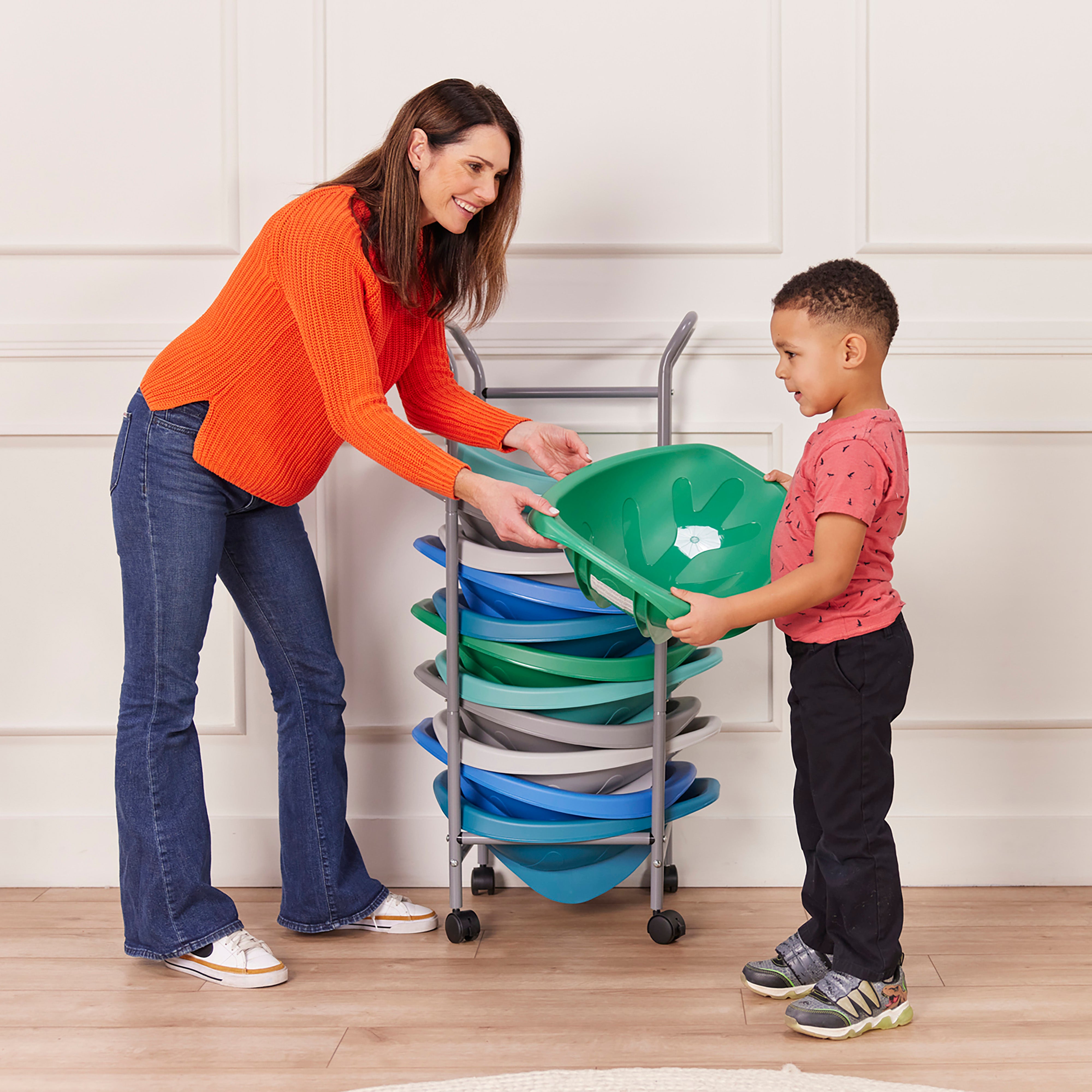 Leaf Floor Seats with Mobile Leaf Seat Cart, 12-Piece