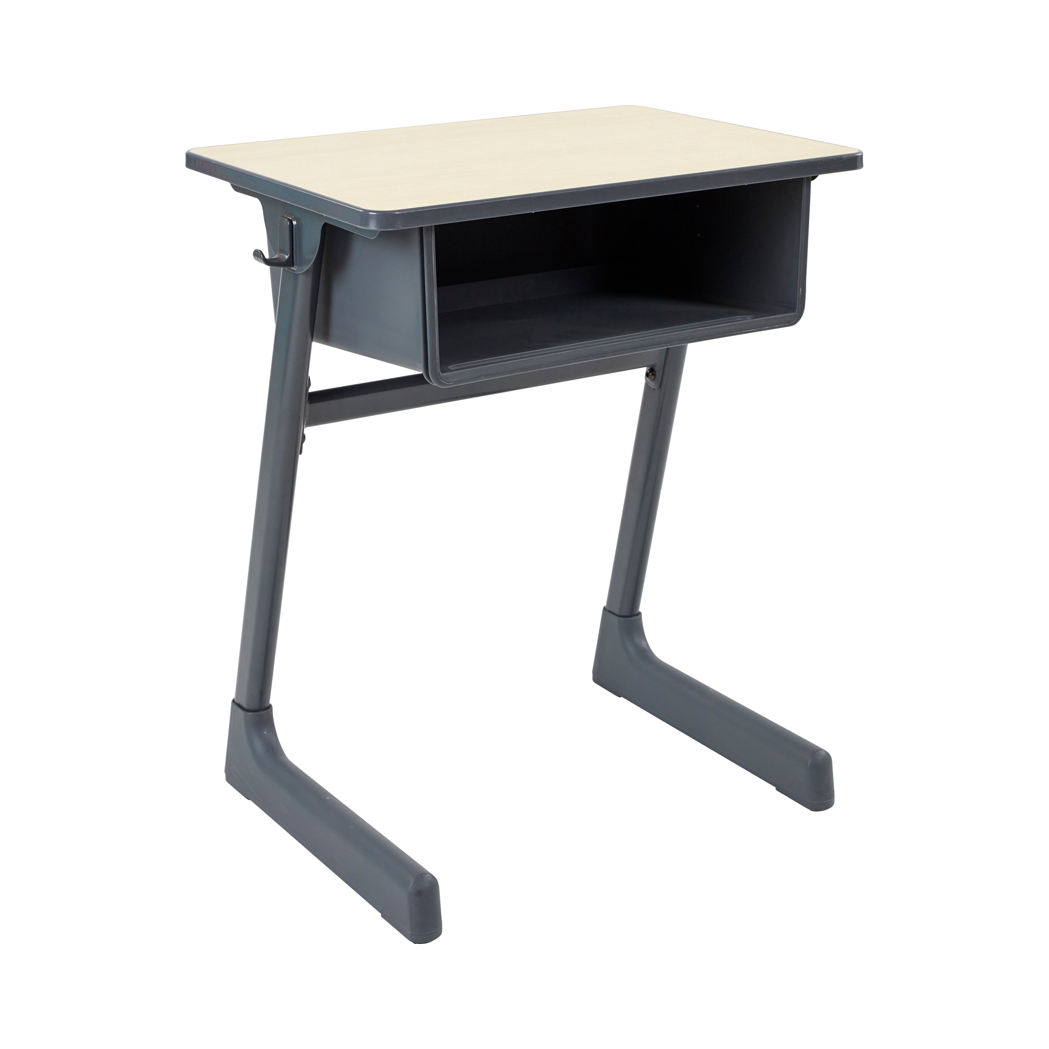 Cave Open Front Desk with Plastic Book Box