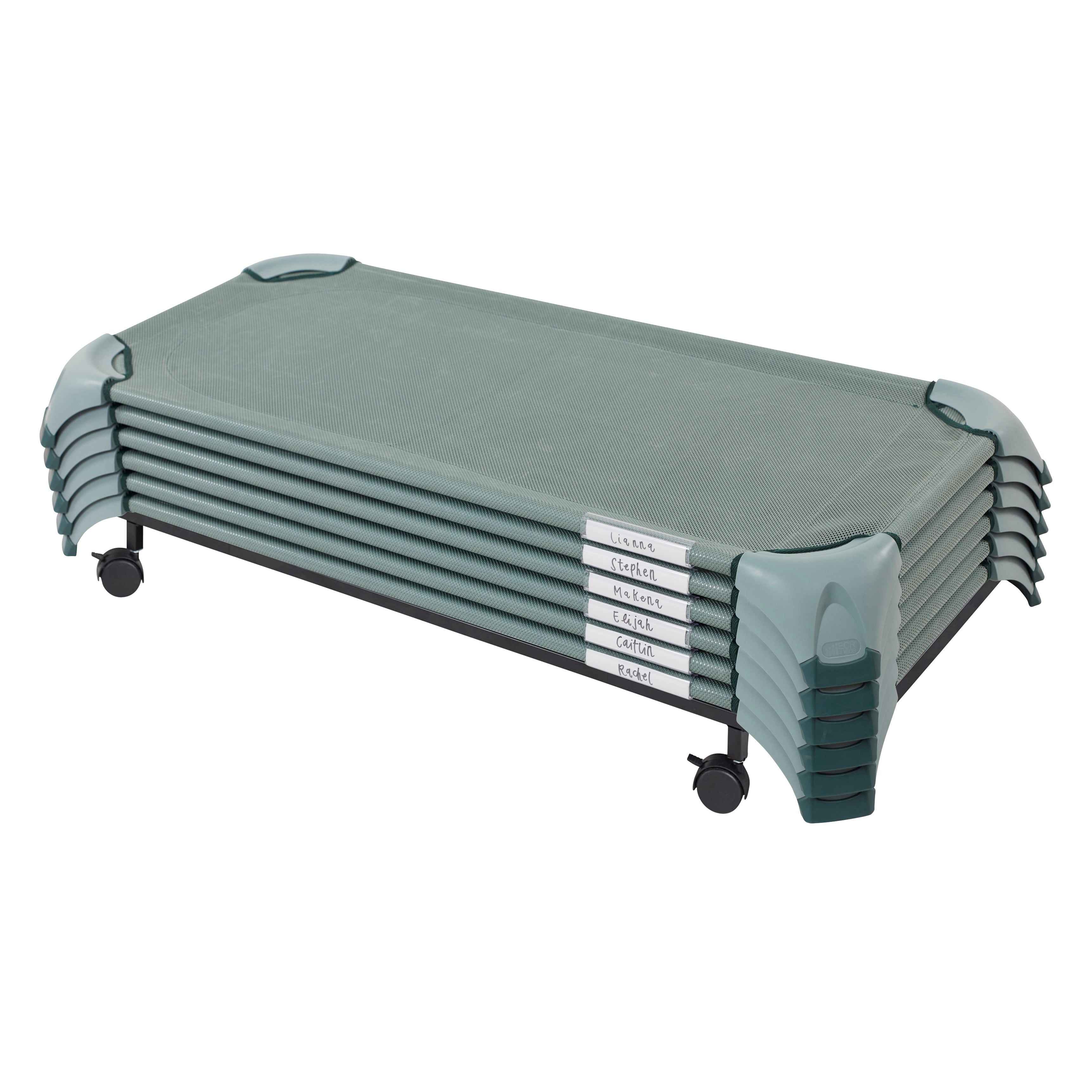 Stackable Cozy Cots with Storage Trolley, 6-Pack