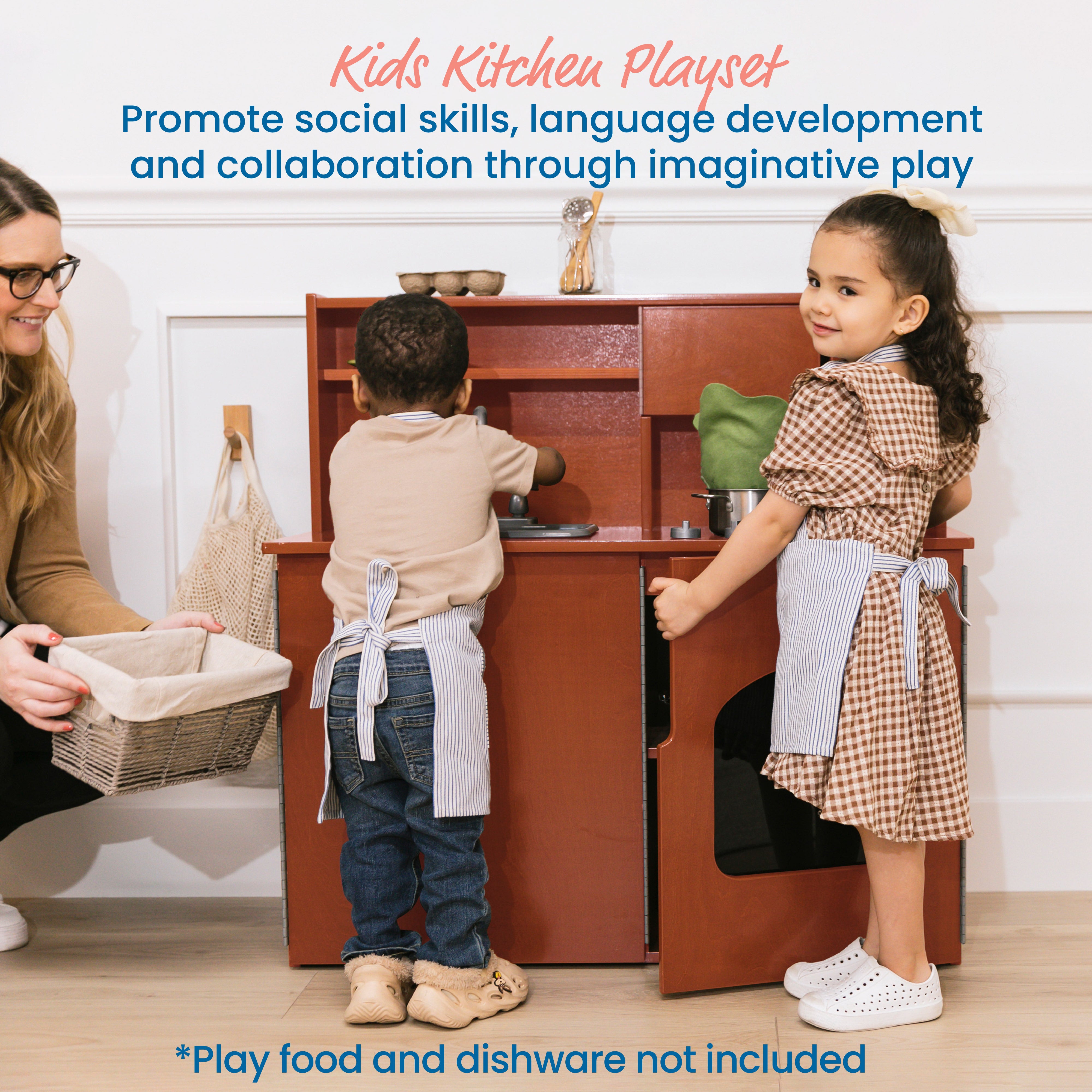 4-in-1 Kitchen, Sink, Stove, Oven, Microwave and Storage