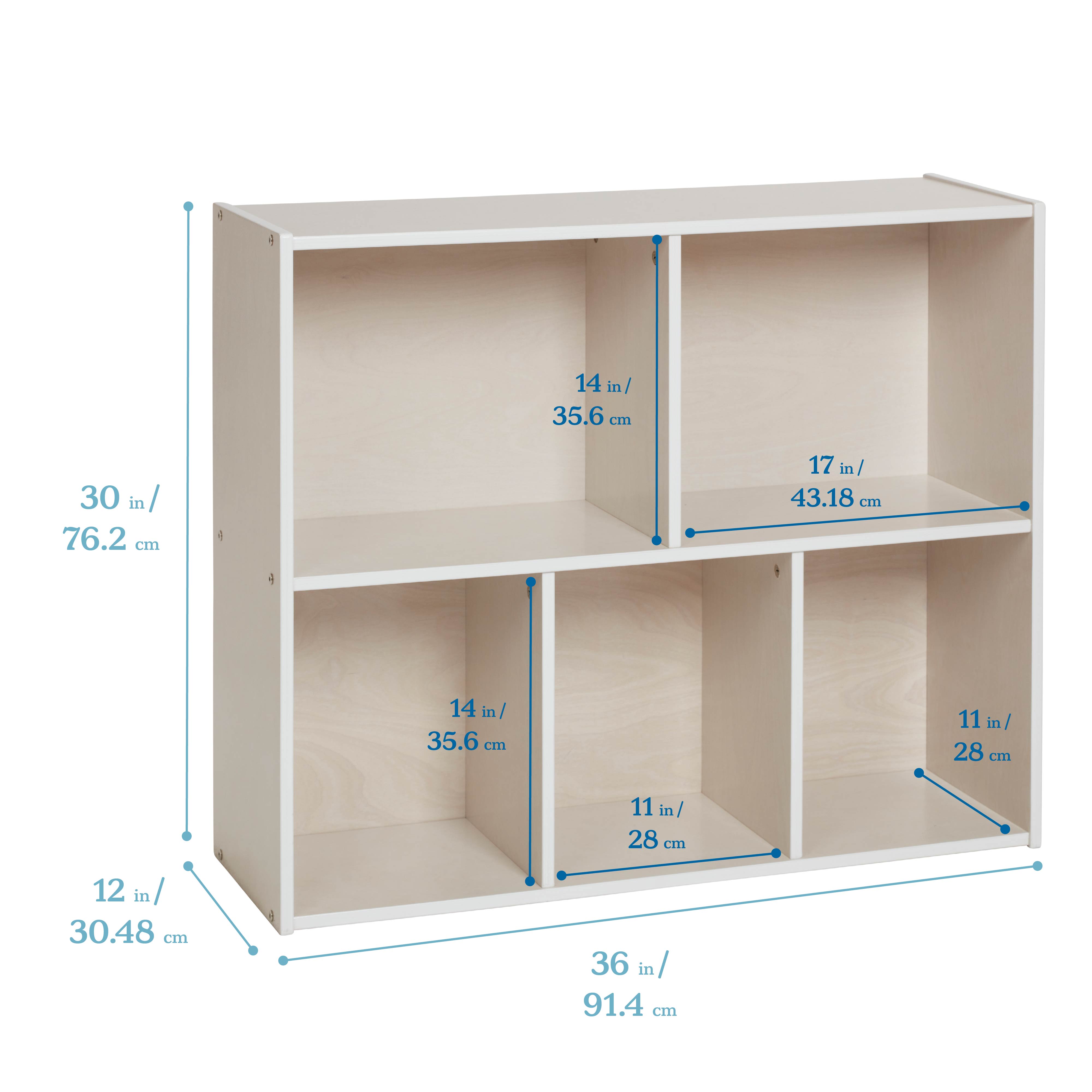 Streamline 5-Compartment Single-Sided Storage Cabinet, 30in