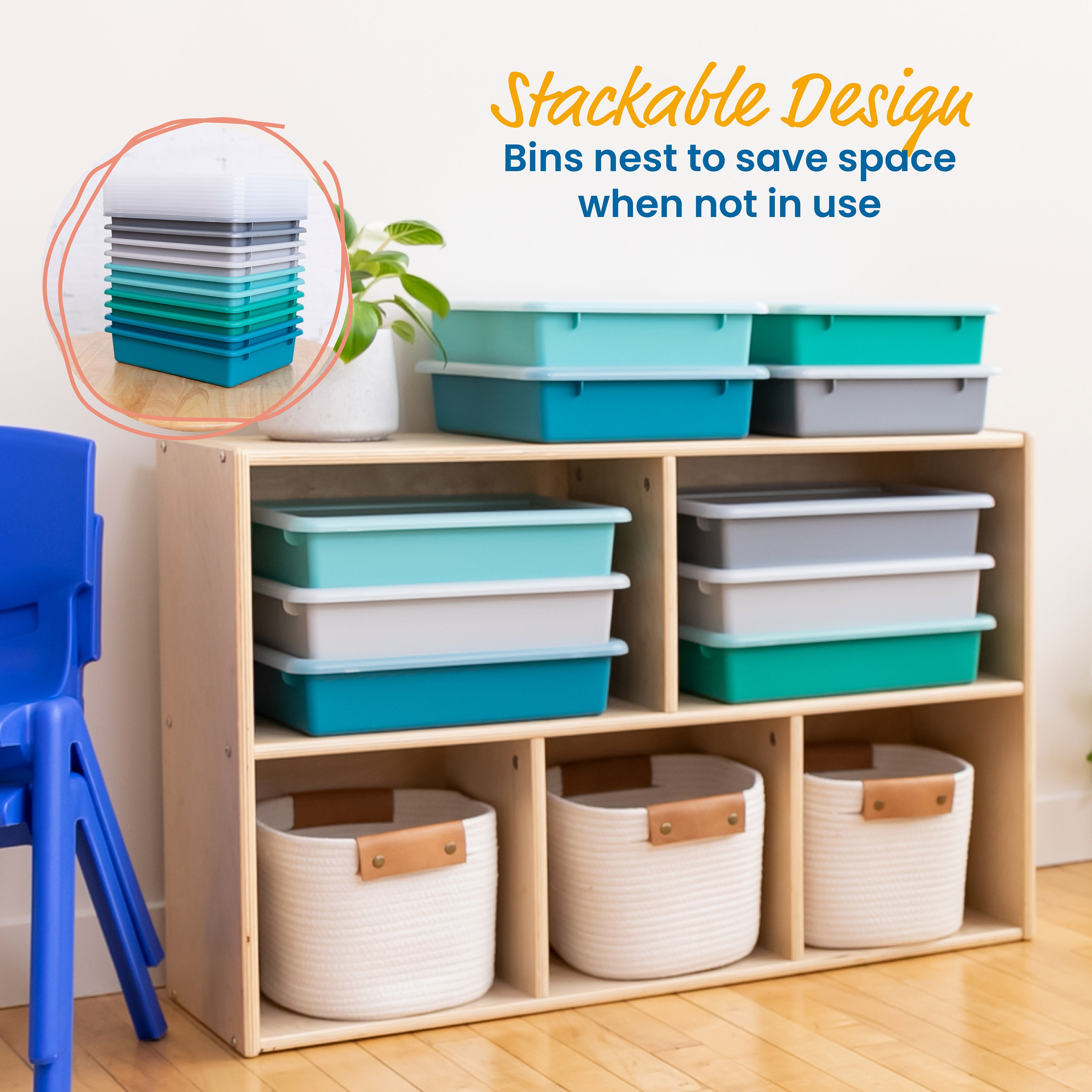 Letter Size Tray with Lid, 10-Piece