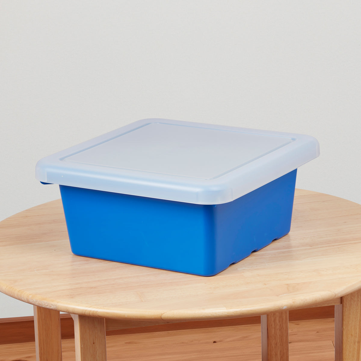 Stackable Square Bins with Non-Snap Lids, 4-Pack