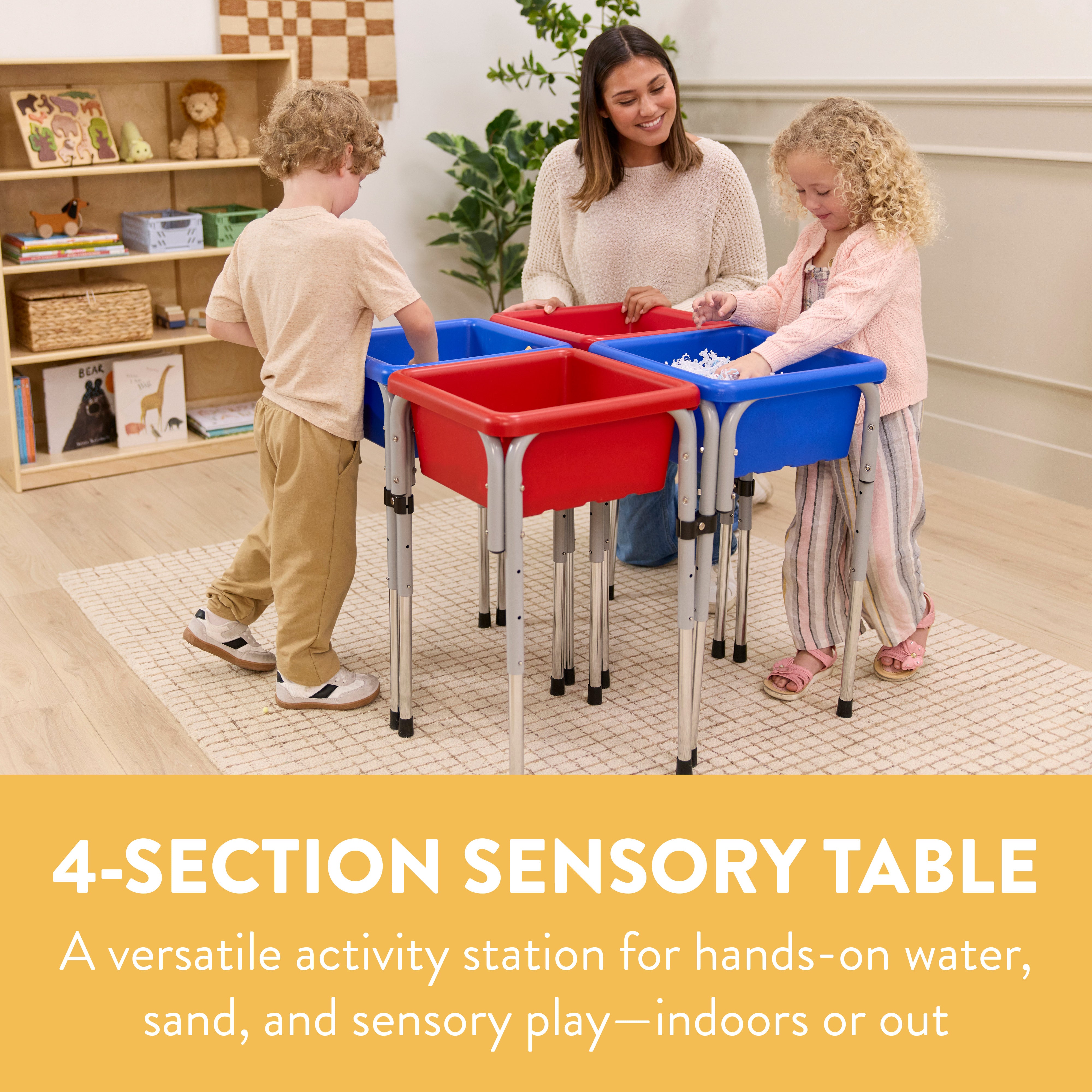Adjustable Quad Sensory Tables with Lids