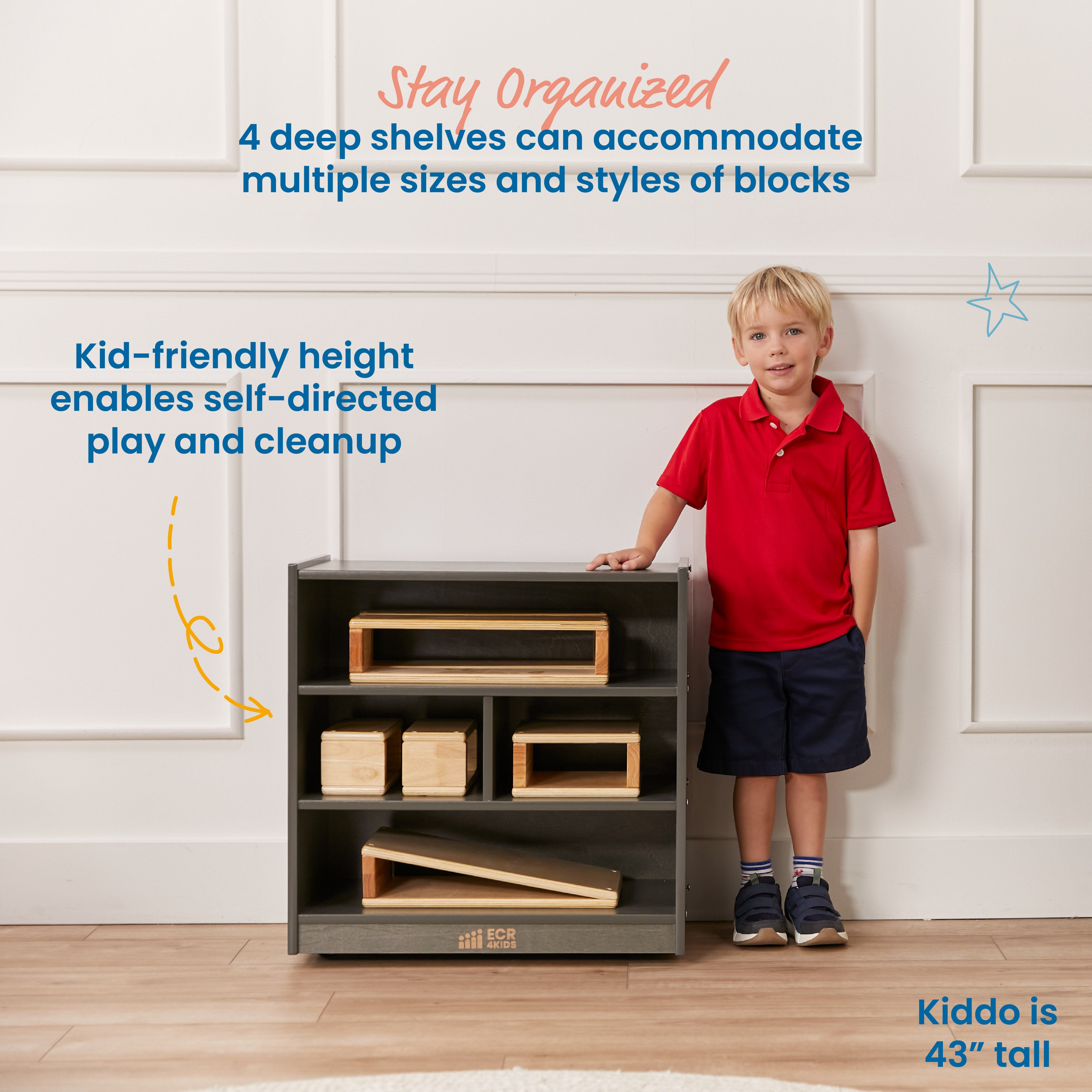 Mobile Block Storage Cart, Small