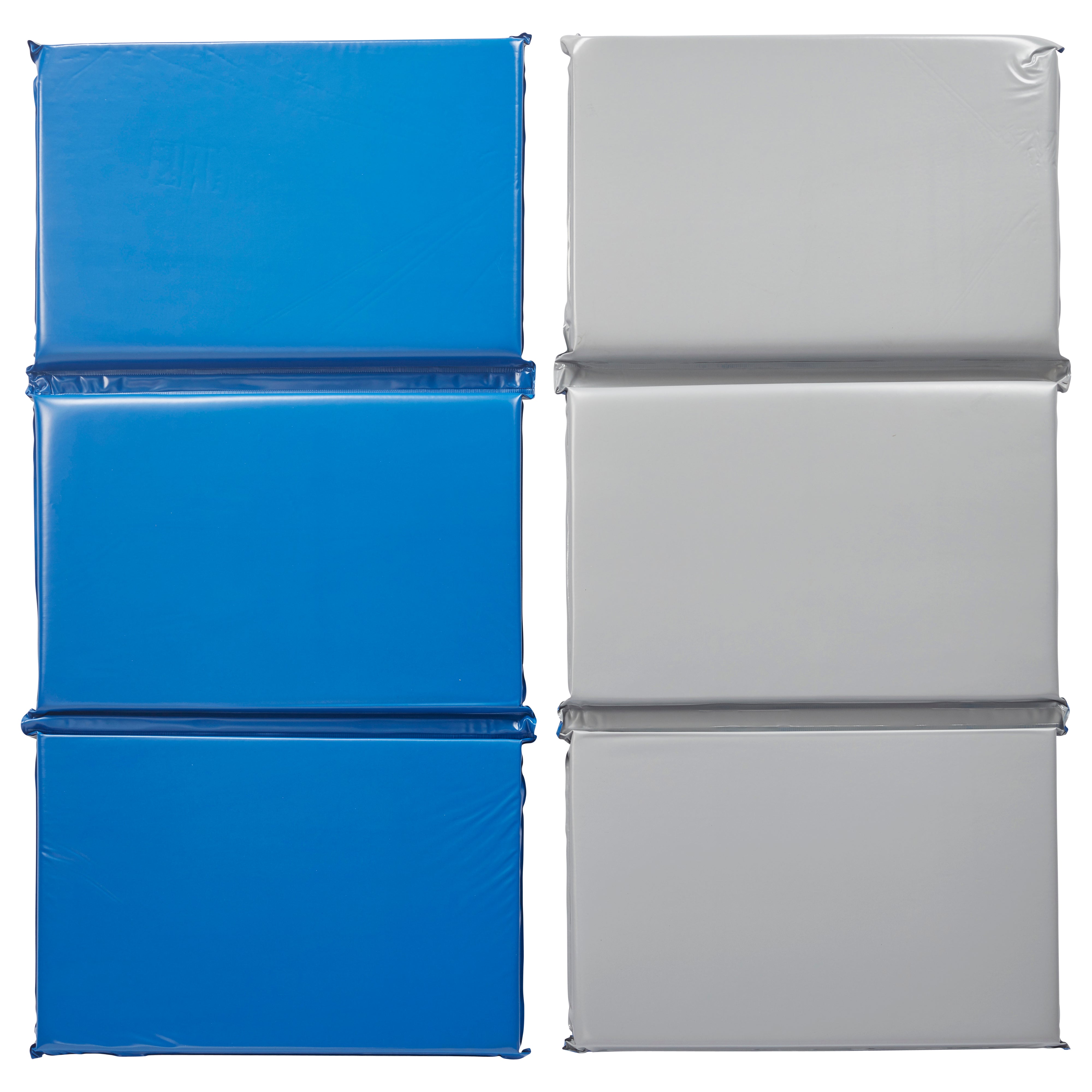Premium Folding Rest Mat, 3-Section, 2in, Sleeping Pad, Blue/Grey