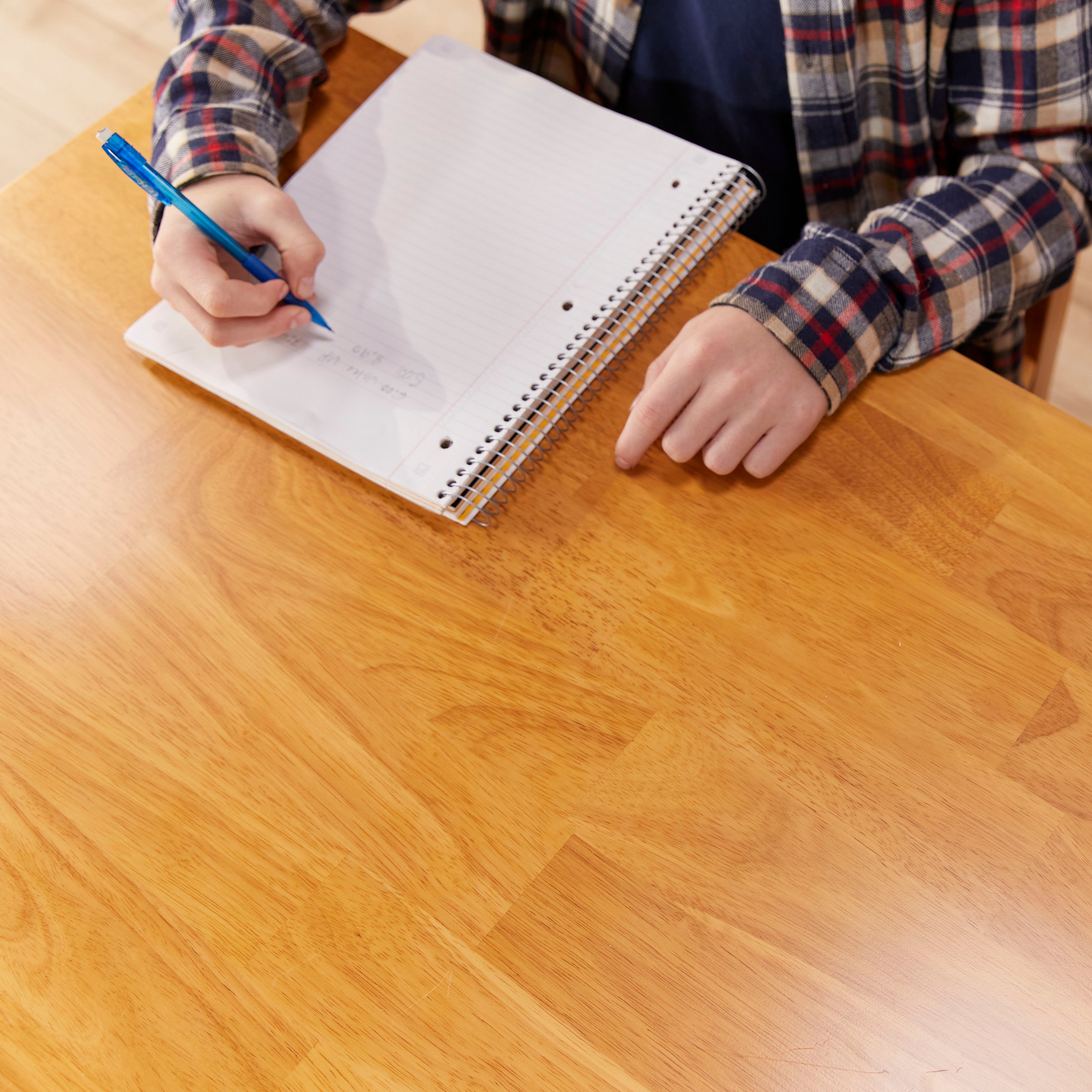 24in x 48in Rectangular Hardwood Table with 28in Legs and Four 16in Chairs, 5-Piece