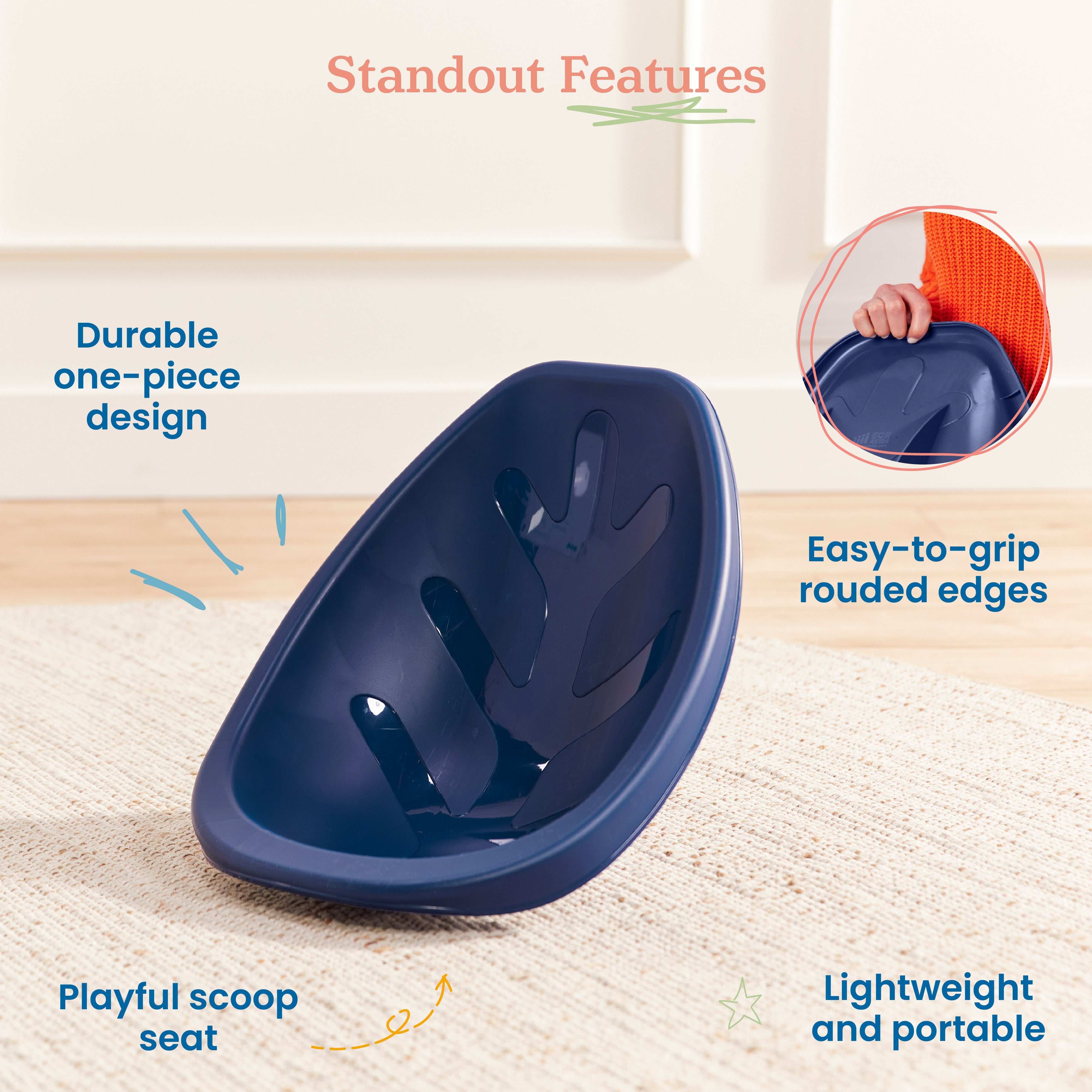 Leaf Scoop Floor Seat, 6-Piece