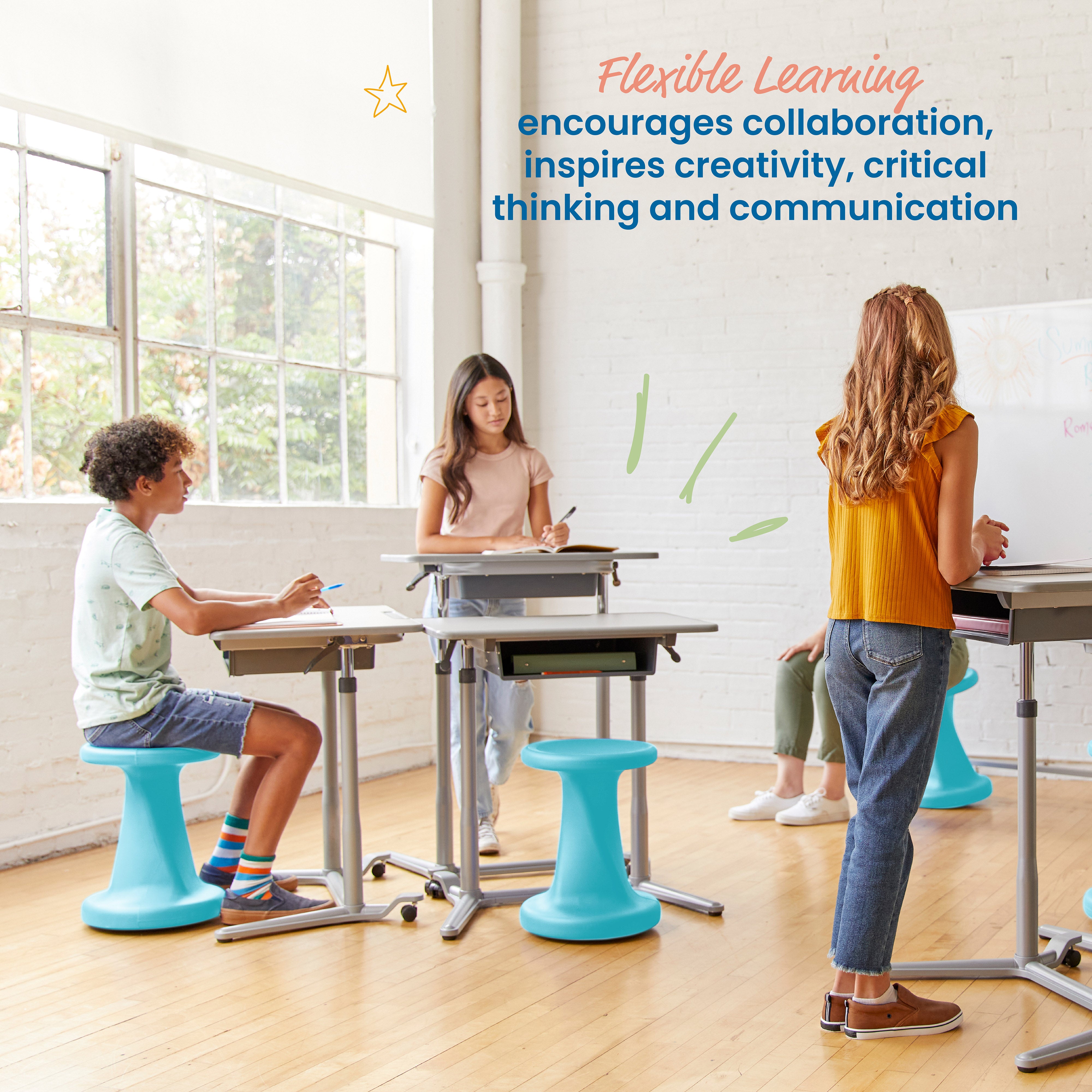 Twist Wobble Stool, 18in Seat Height