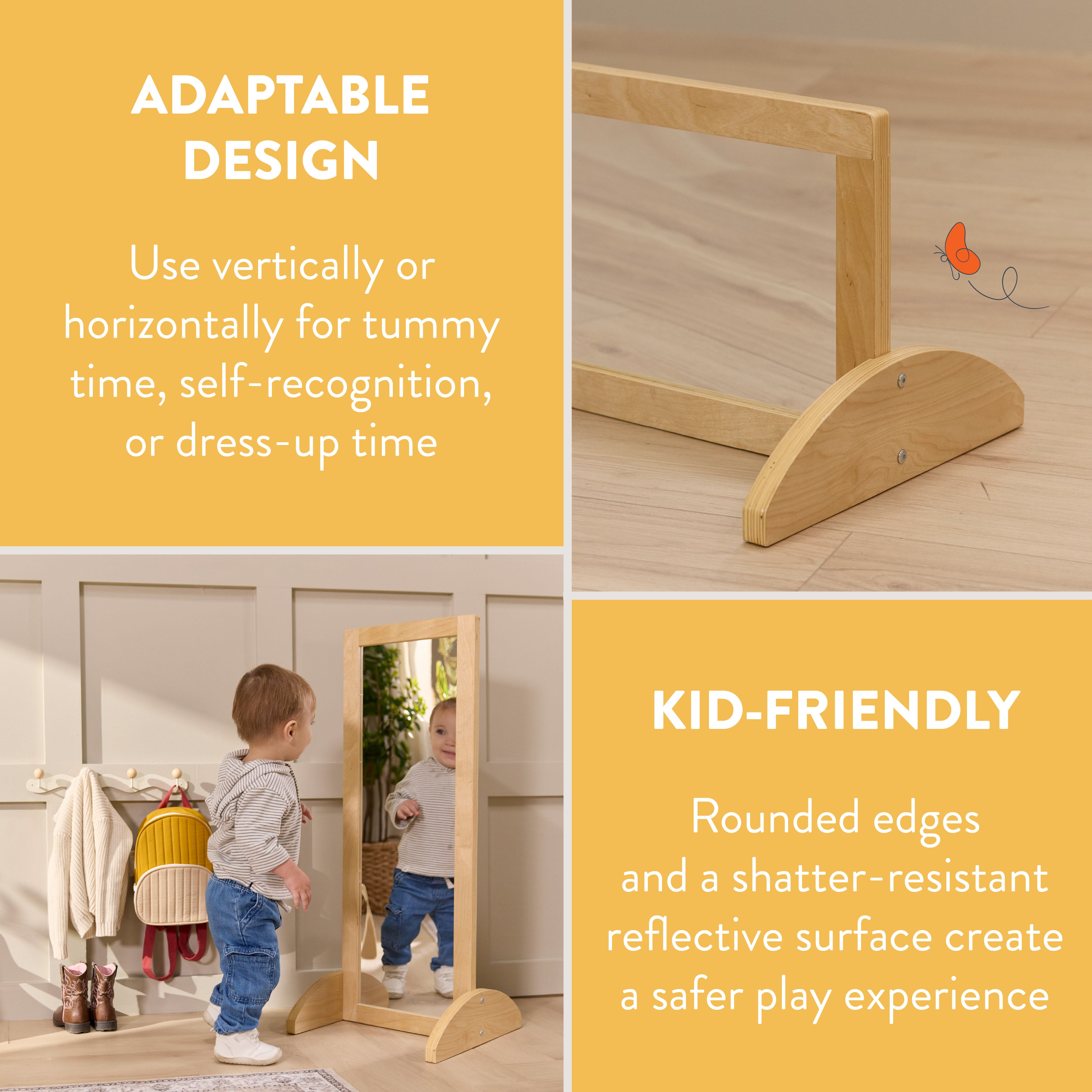 Junior Single-Sided Bi-Directional Baby Mirror