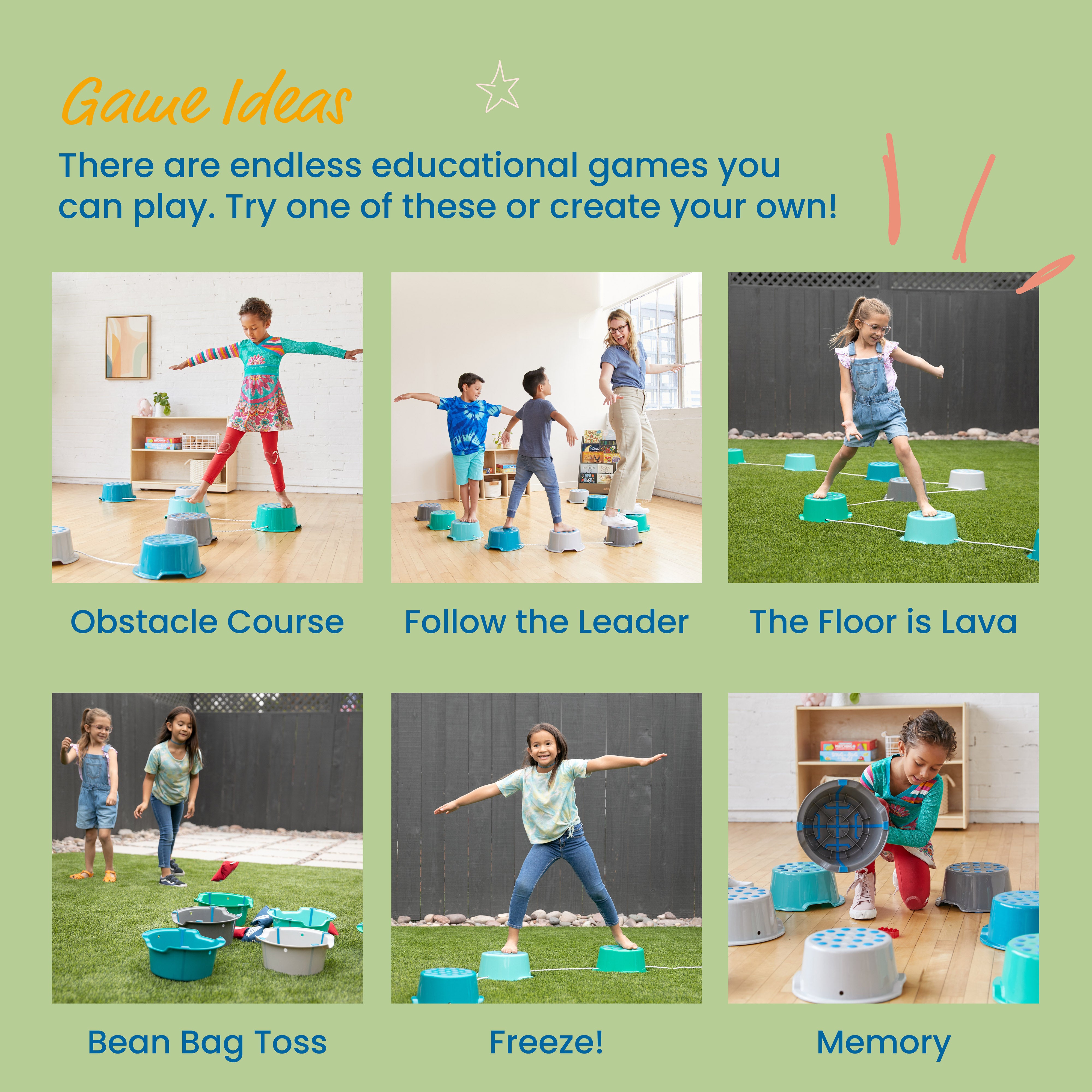 Stepping Buckets with Storage Carry Bag, 10-Piece