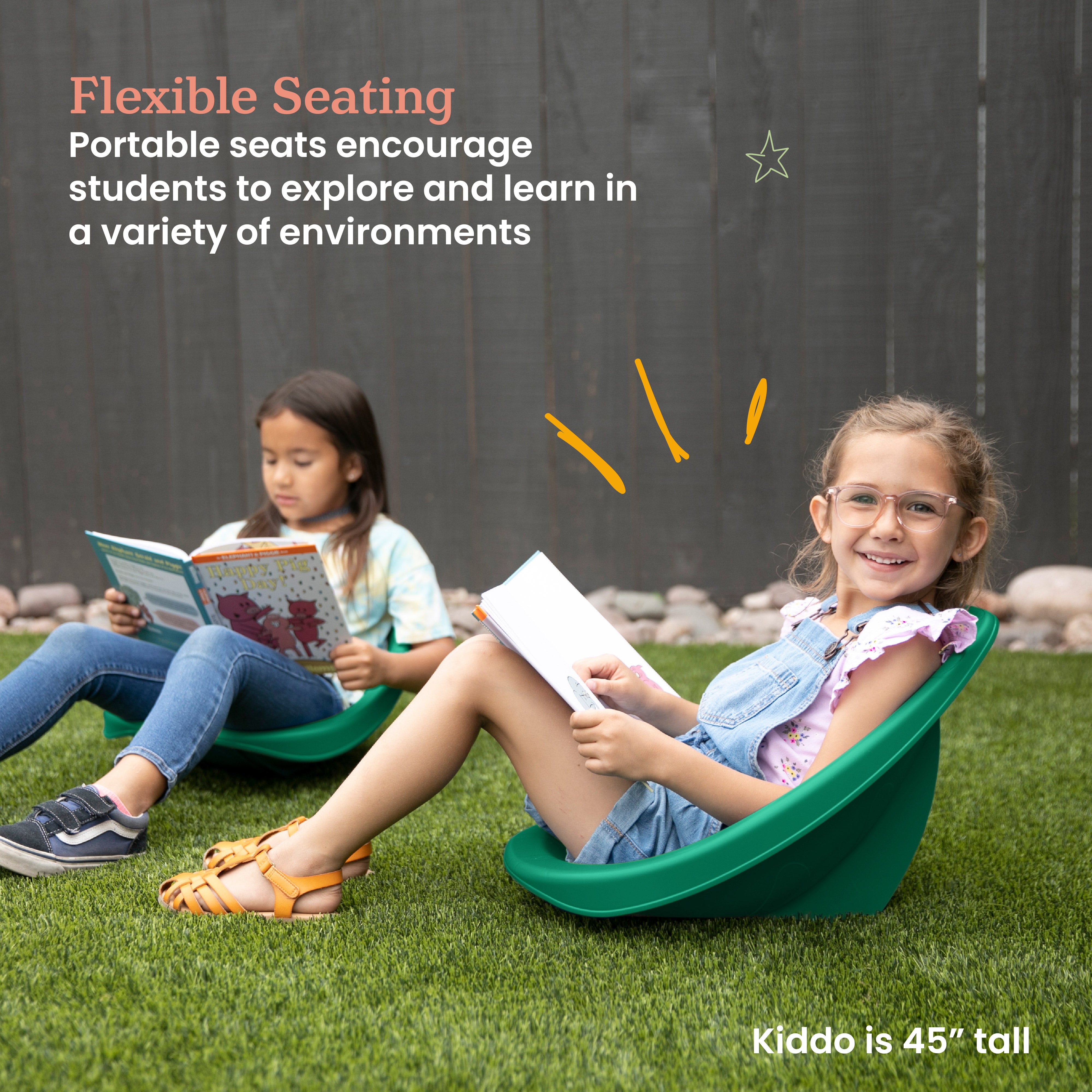 Mobile Leaf Seat Cart with 12 Leaf Floor Seats, Flexible Seating