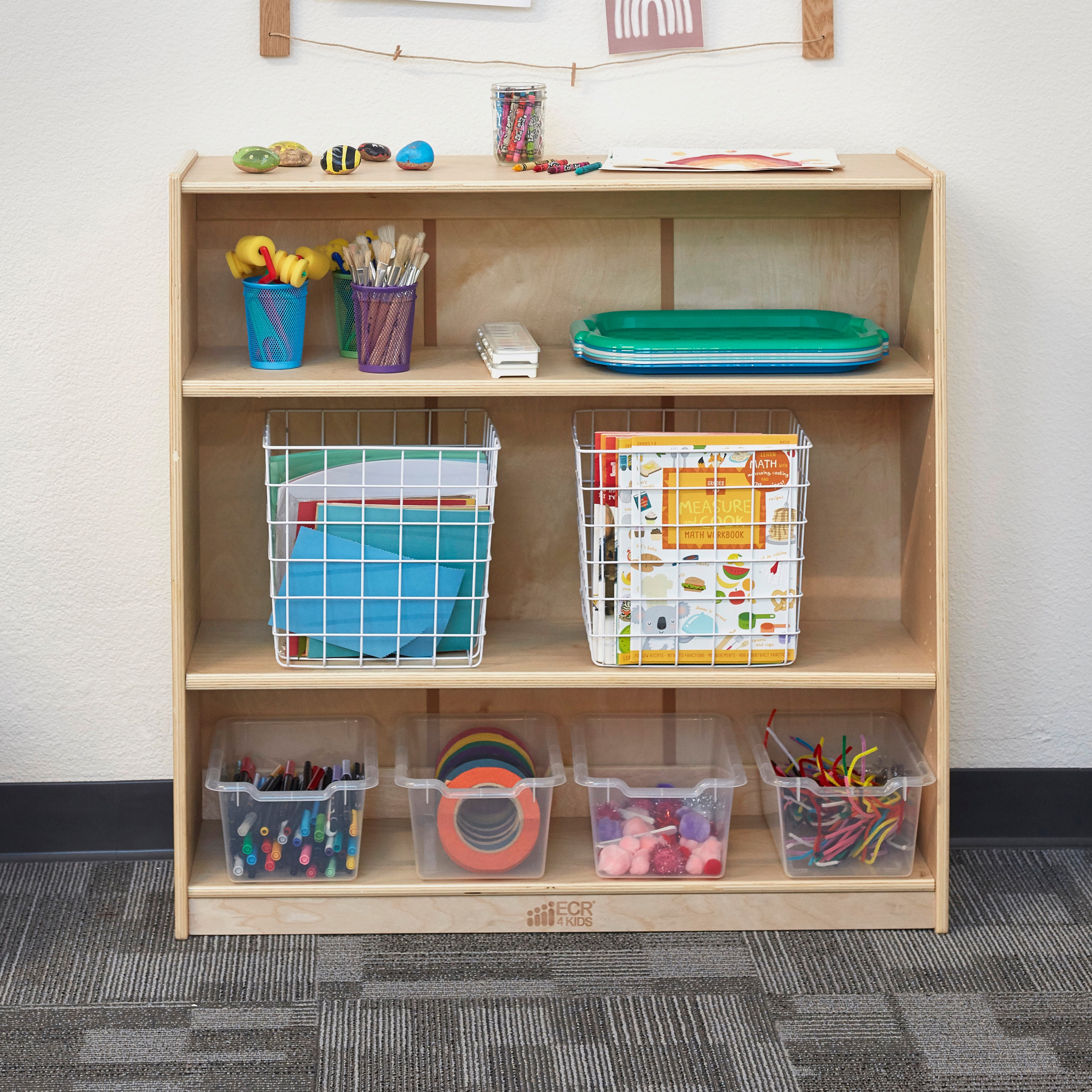 Colorful Plastic Art Trays for Kids, 6-Piece