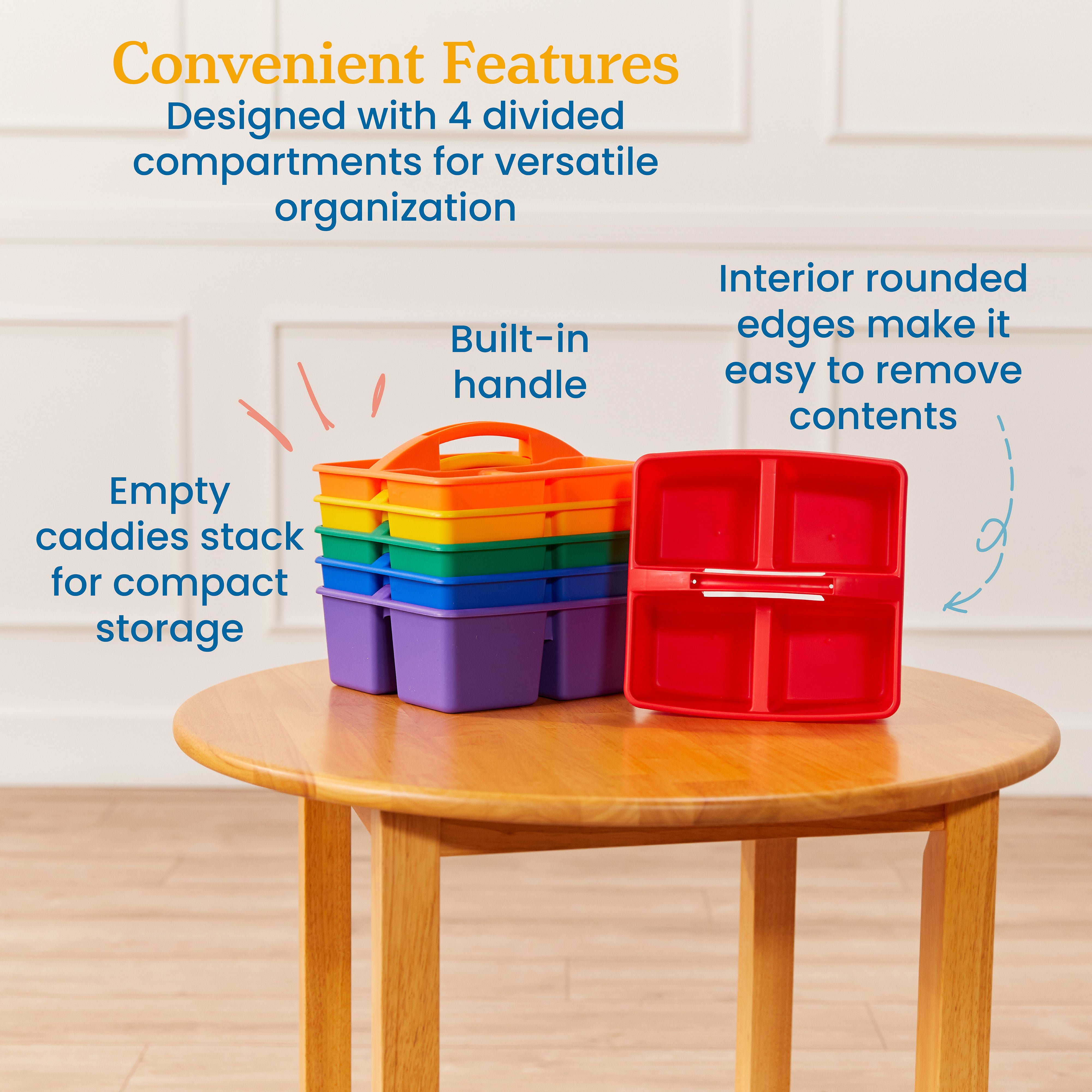 4-Compartment Medium Caddy, 6-Pack