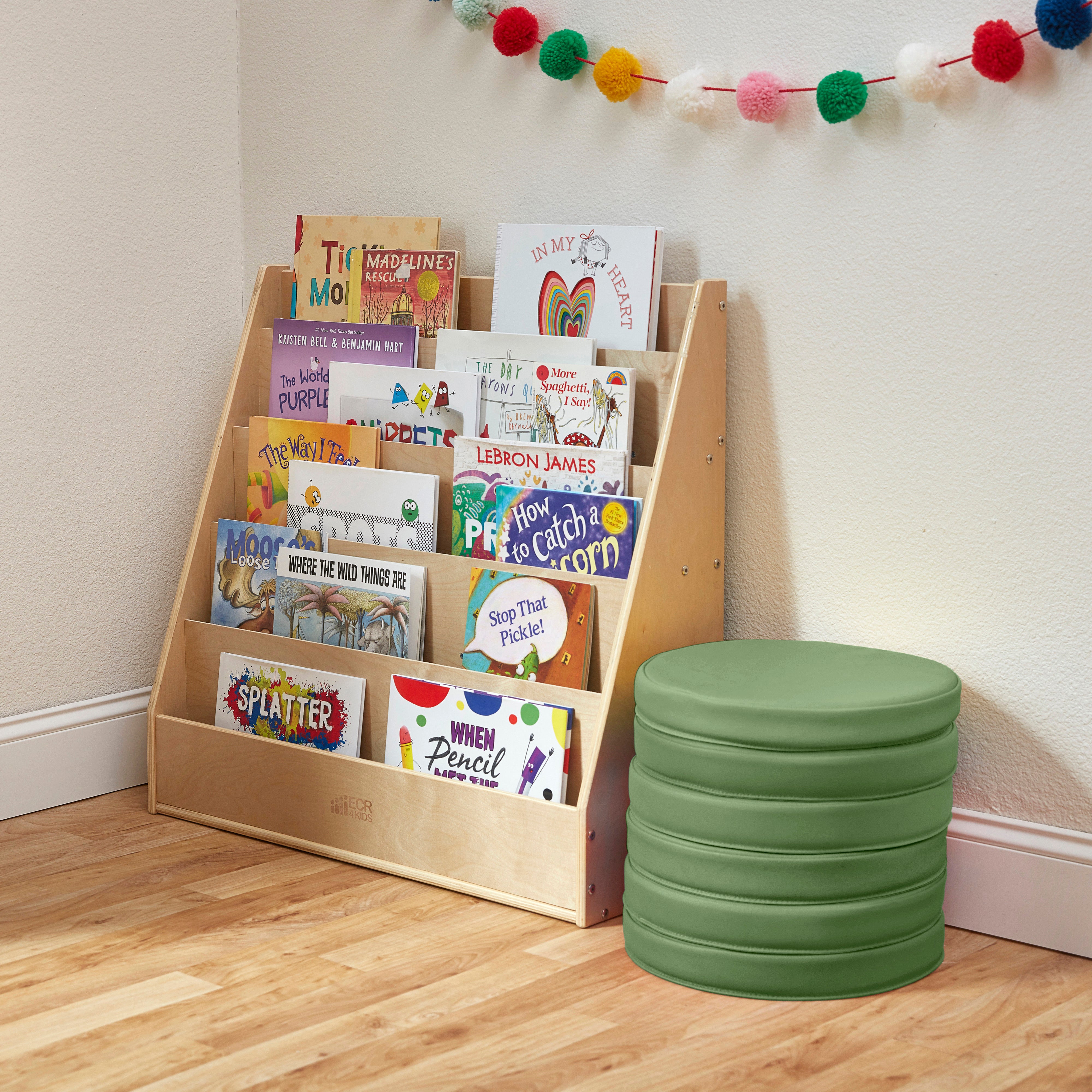 Floor Cushions, Round, 6-Piece