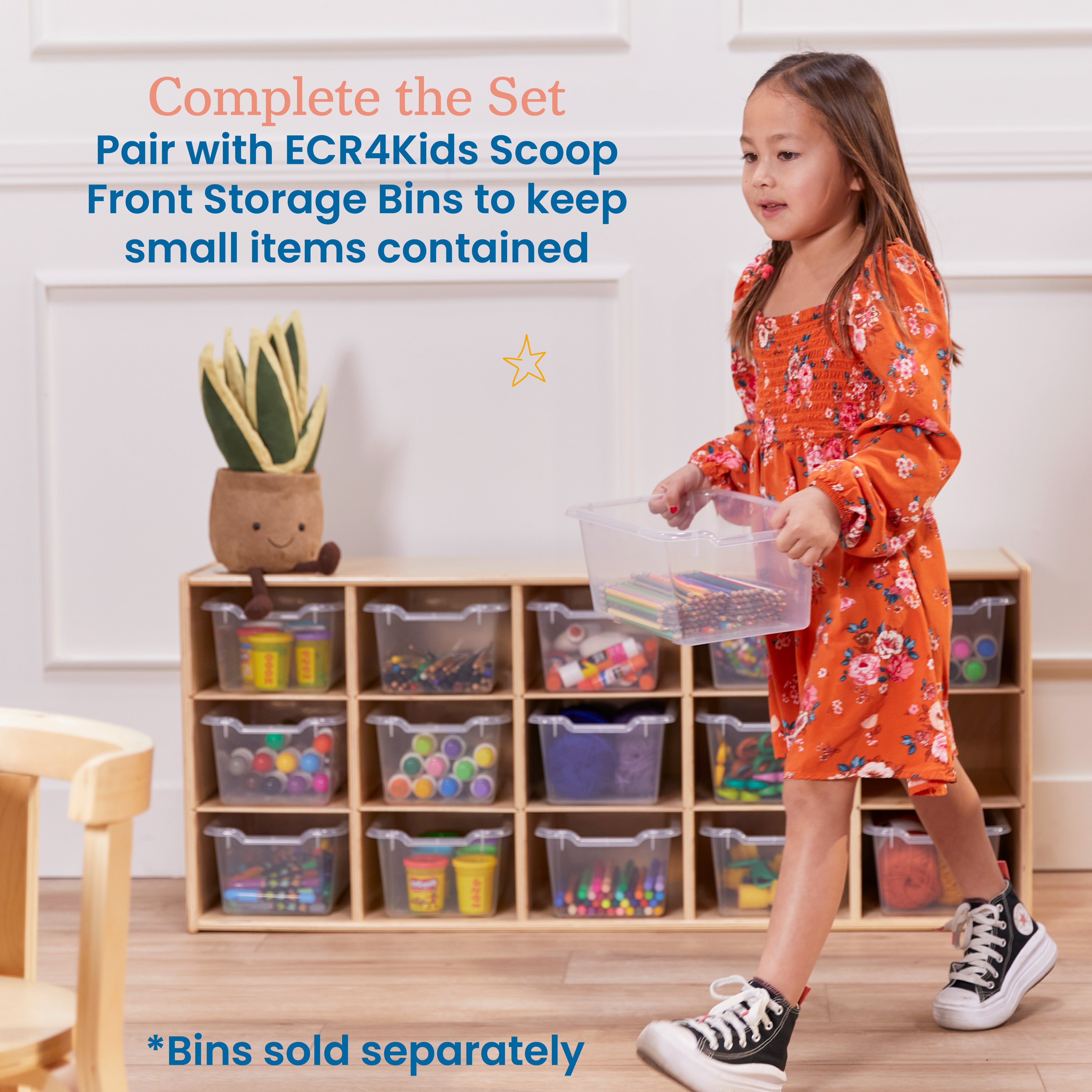 Streamline 15 Cubby Tray Storage Cabinet, 3x5