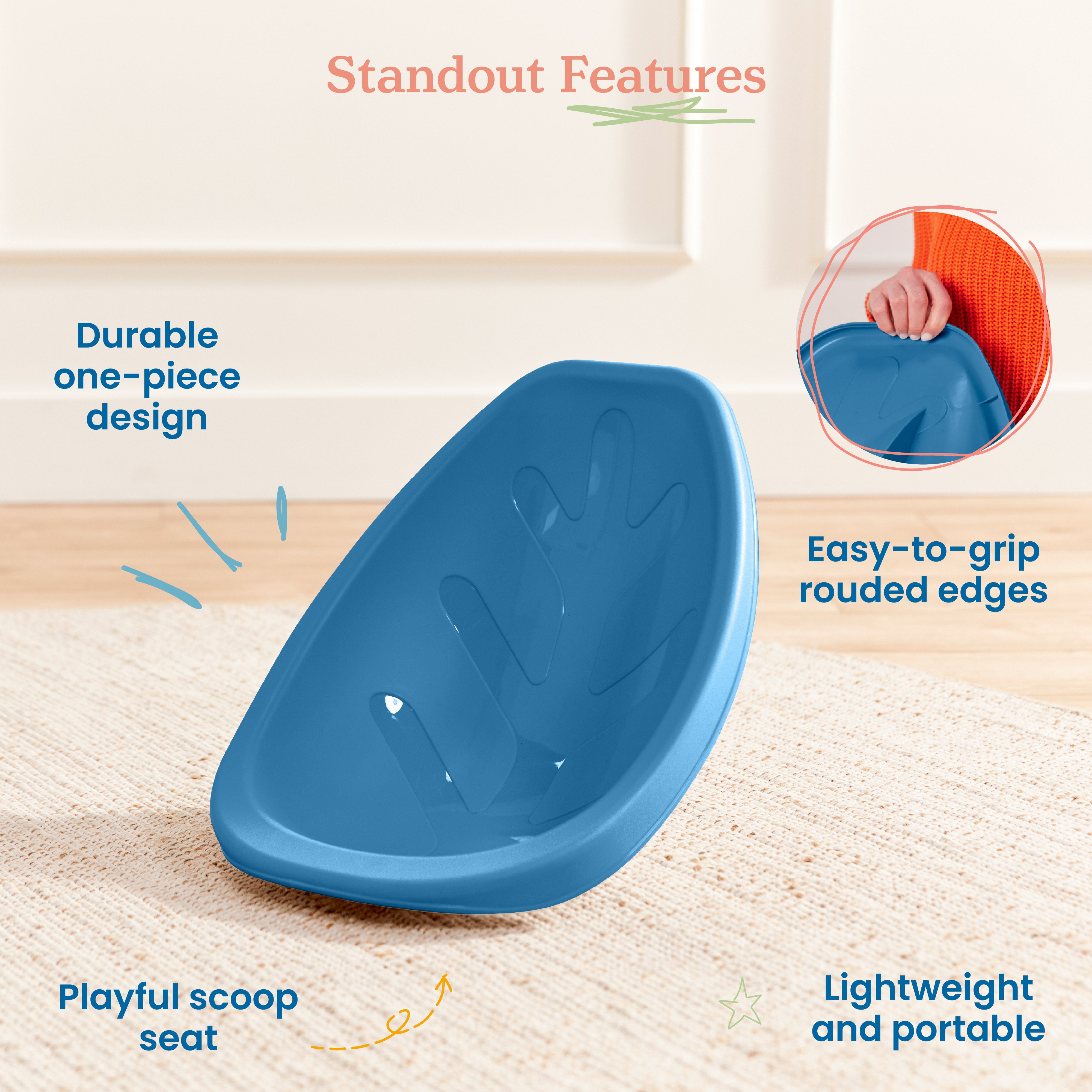 Leaf Scoop Floor Seat, 6-Piece