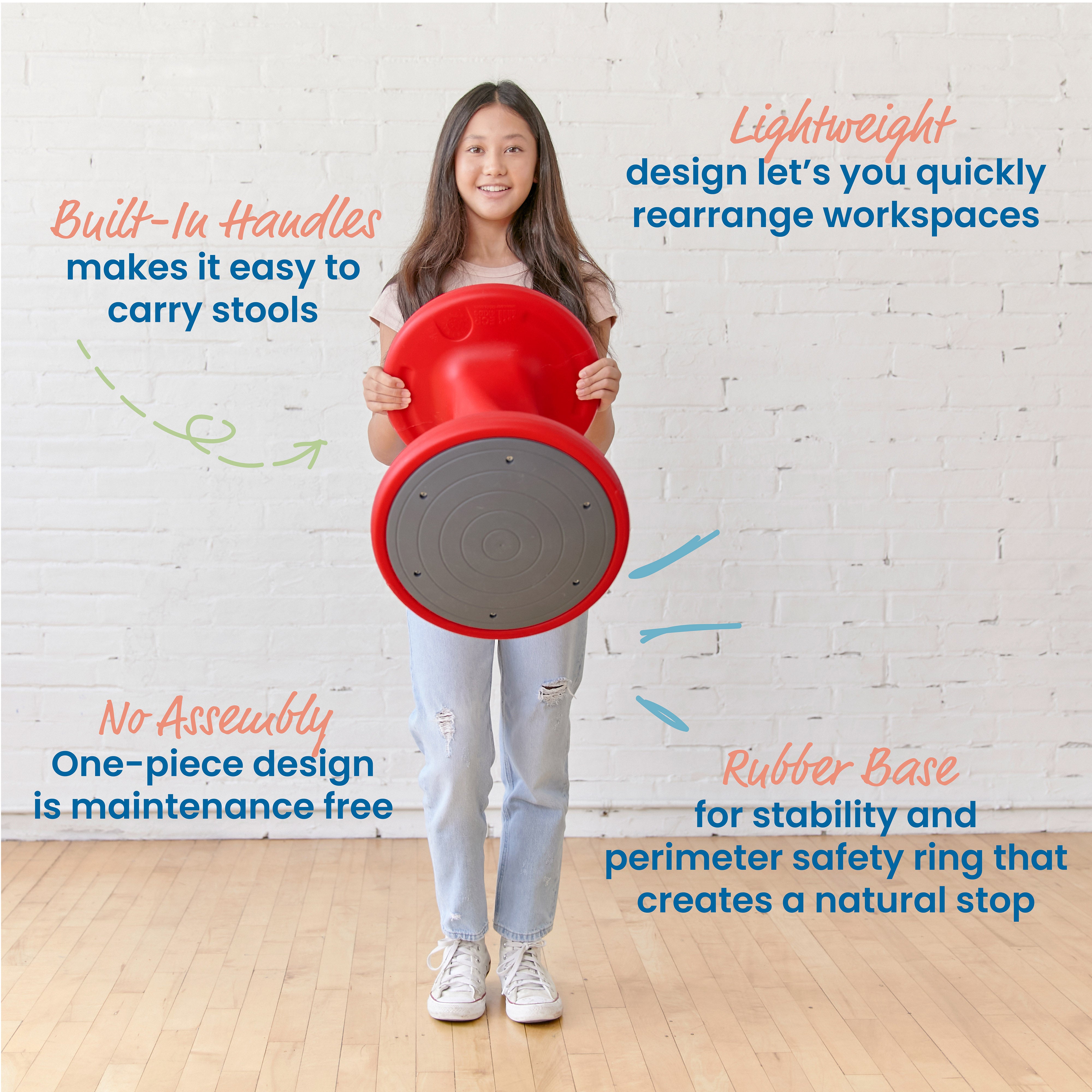 Twist Wobble Stool, 18in Seat Height