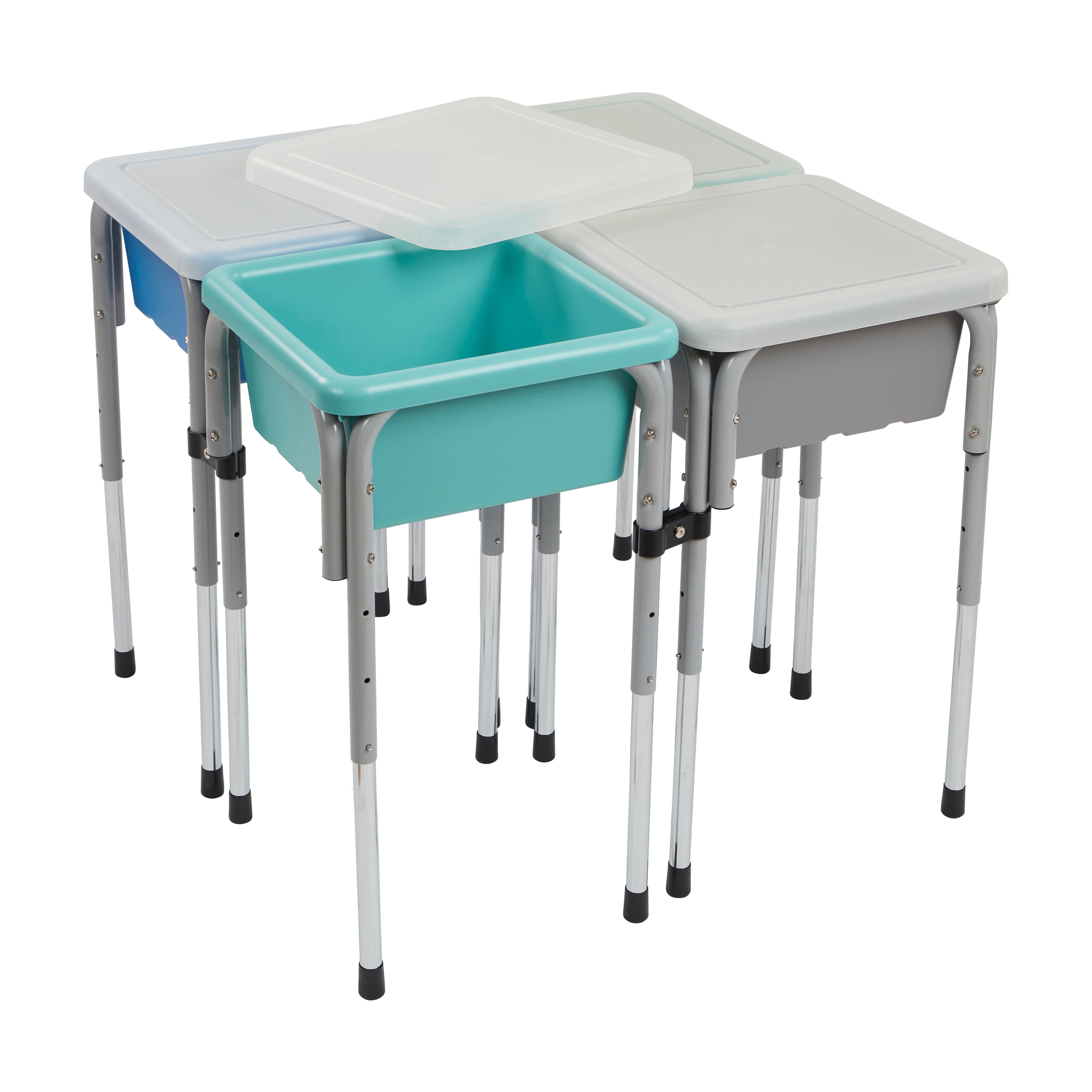 4-Station Sand and Water Adjustable Play Table