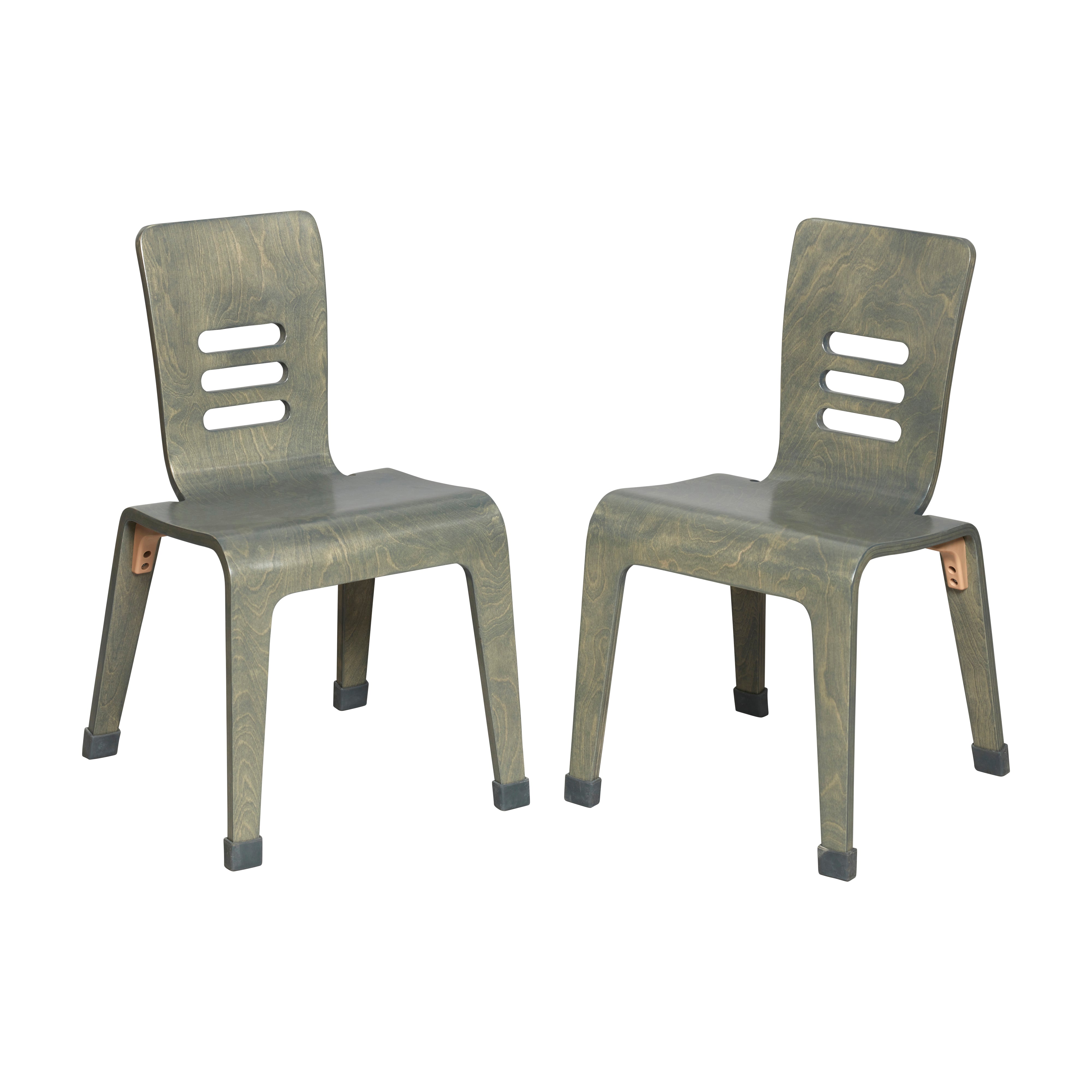 Bentwood Chair, 16in Seat Height, Stackable Seats, 2-Pack