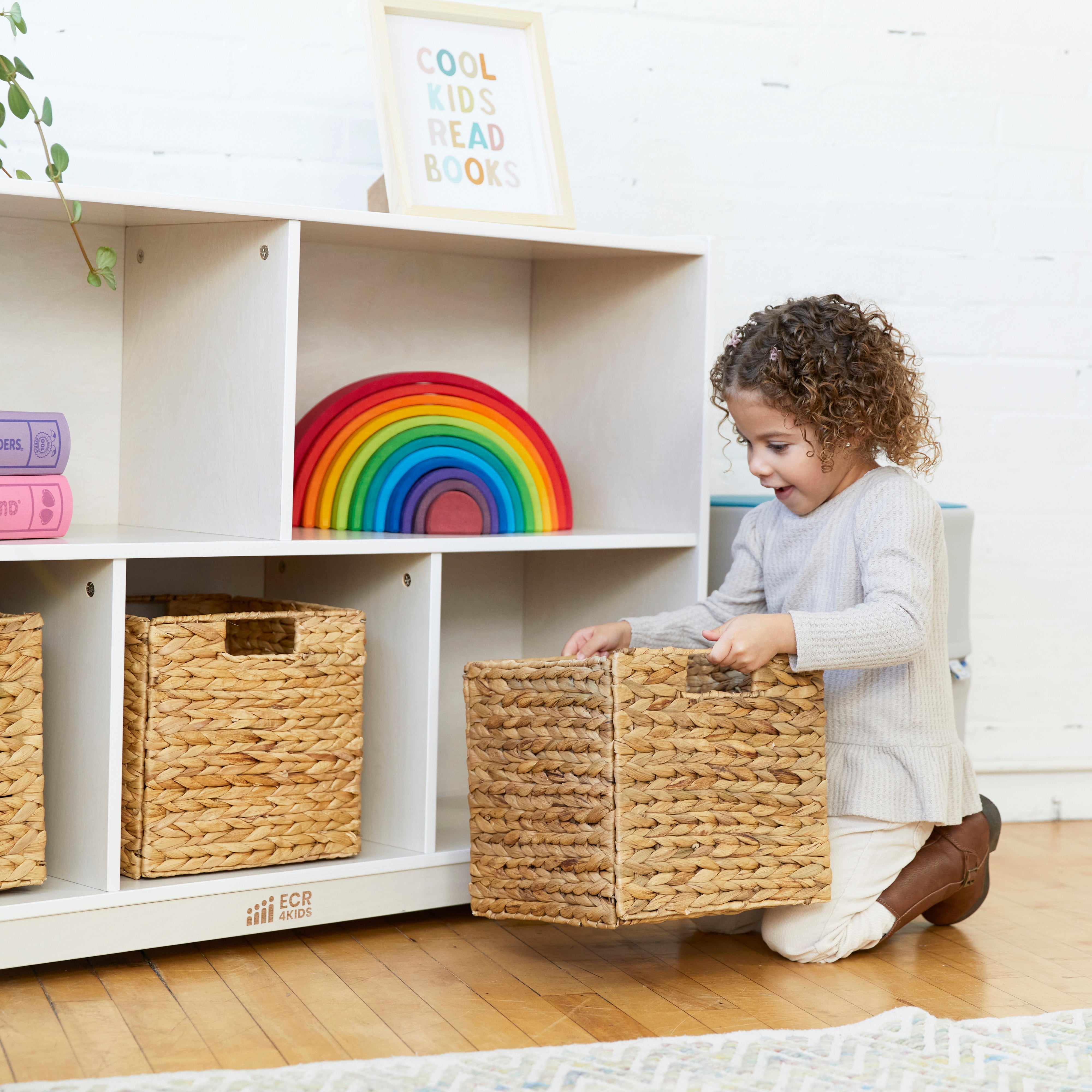 5-Compartment Mobile Storage Cabinet, Preschool