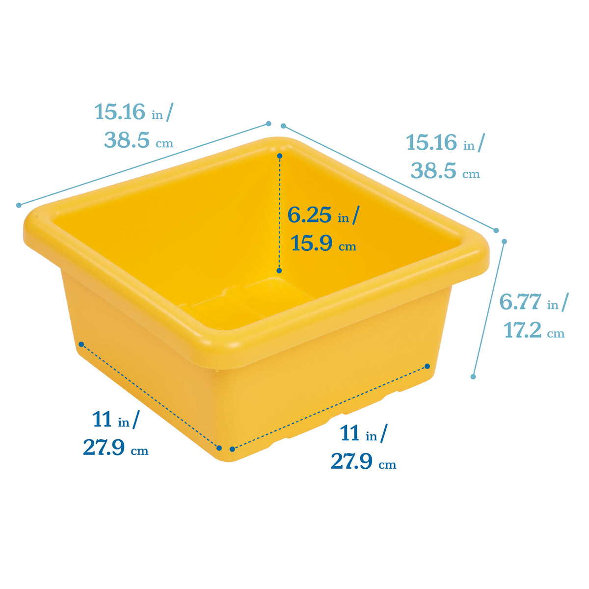 Stackable Square Bins with Non-Snap Lids, 4-Pack