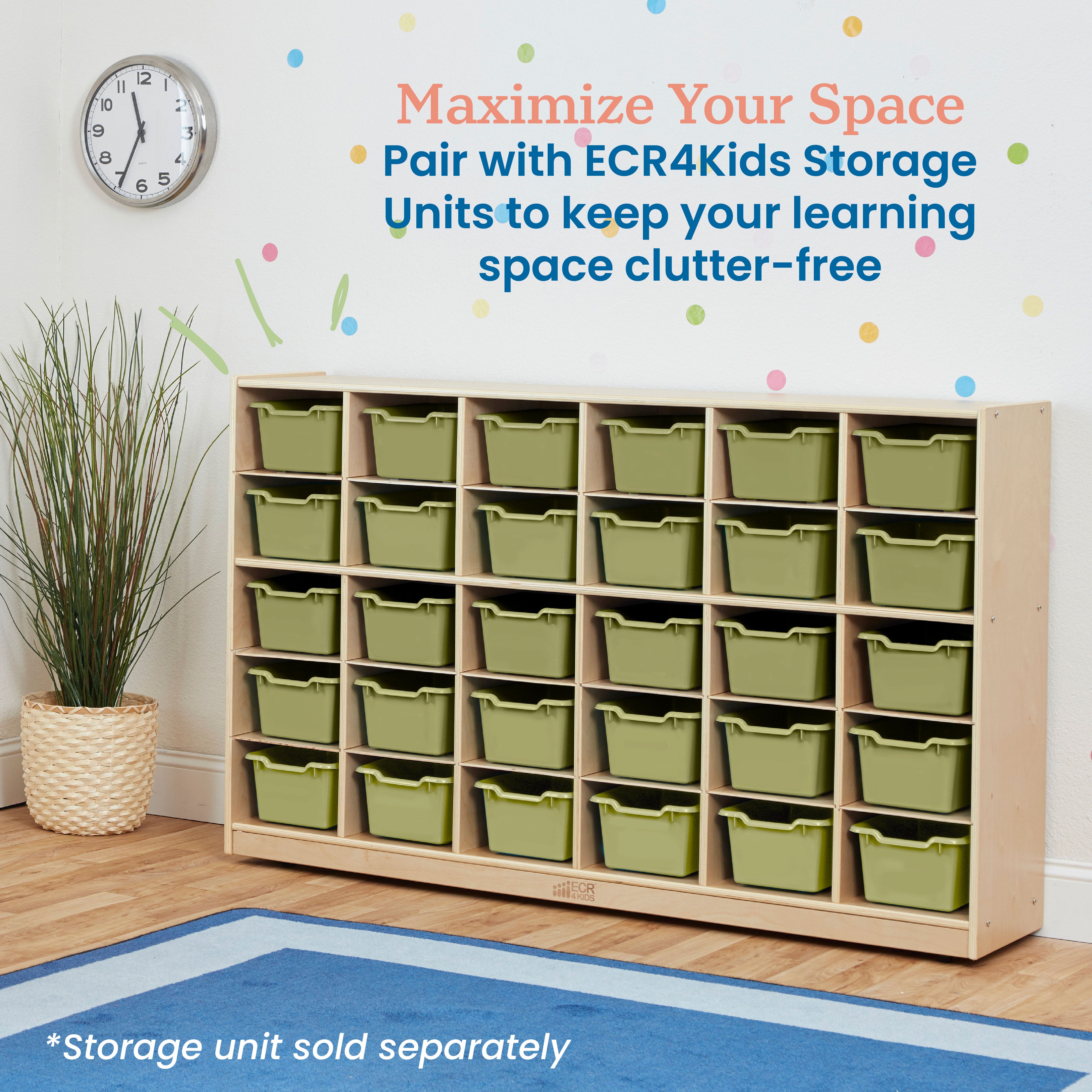 Scoop Front Storage Bin, 30-Piece