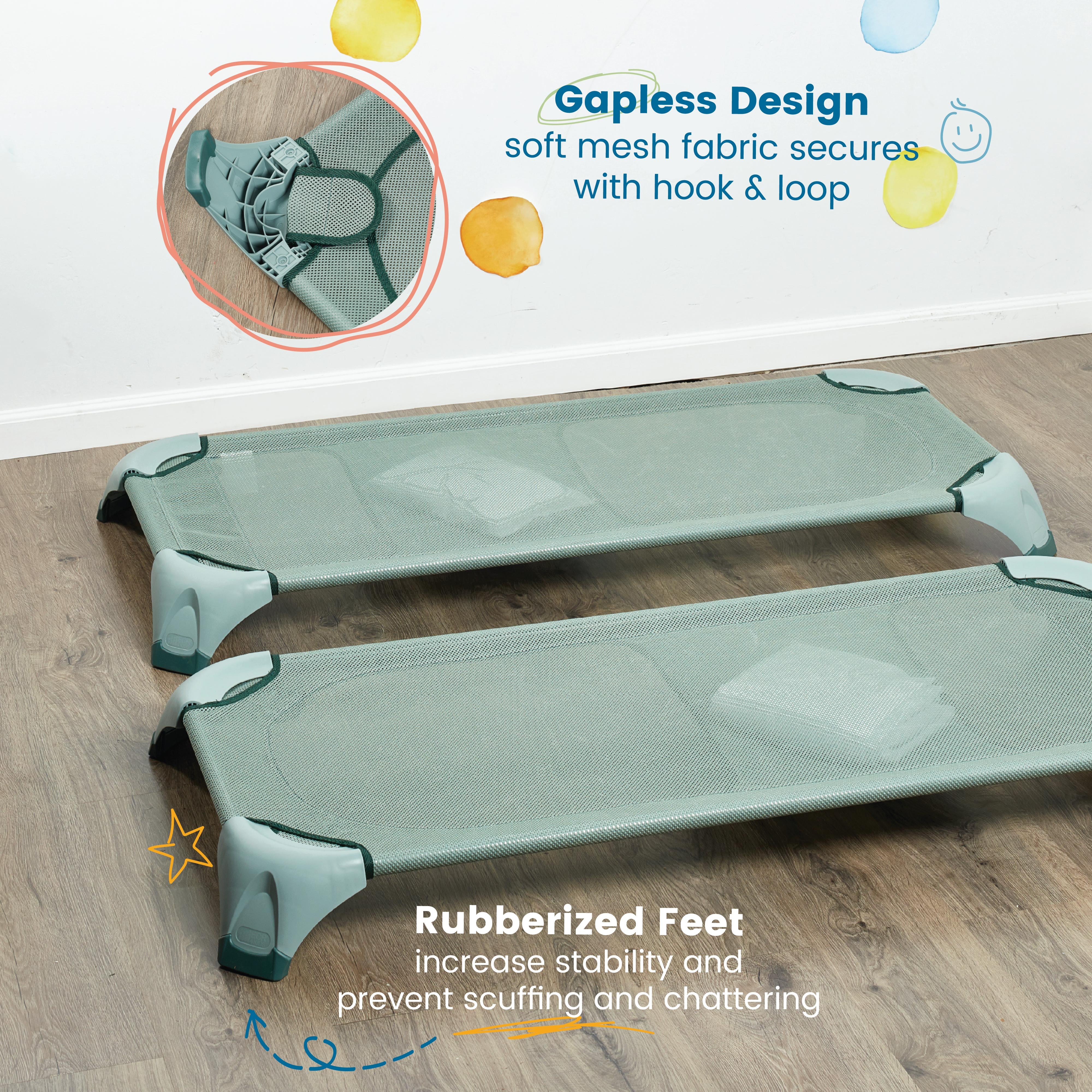 Stackable Cozy Cots with Storage Trolley, 6-Pack