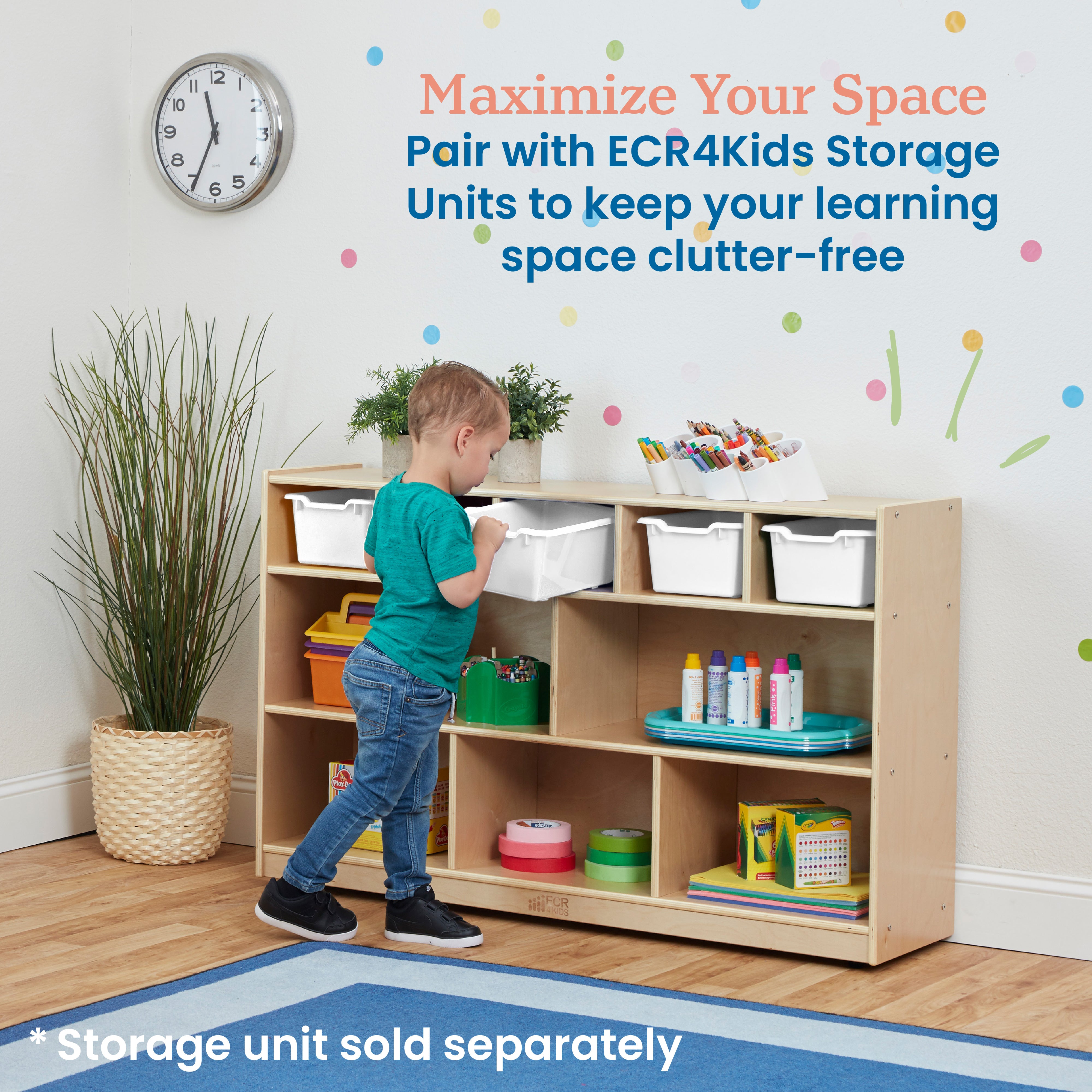 Scoop Front Storage Bin, 5-Piece