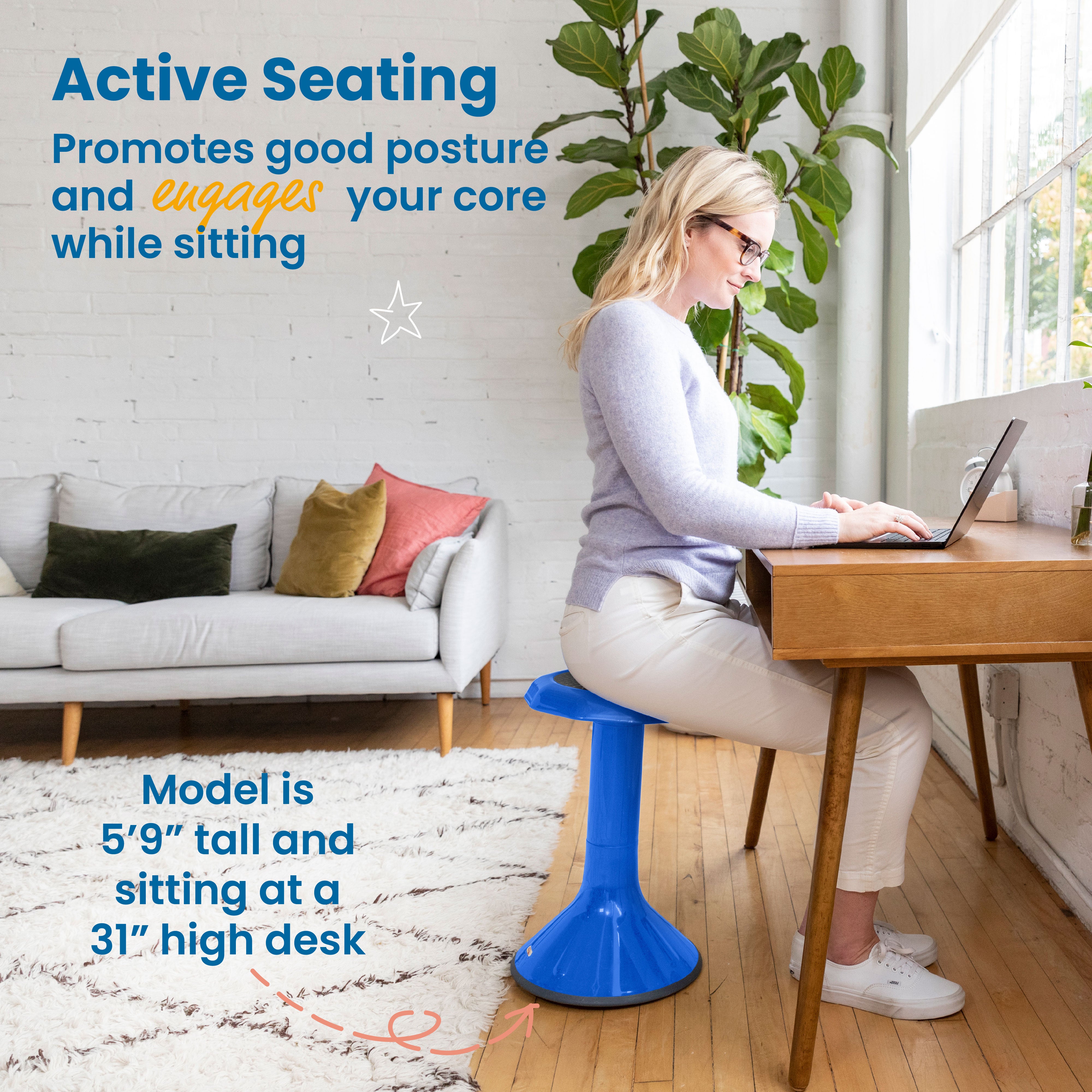 ACE Active Core Engagement Wobble Stool, 20-Inch Seat Height