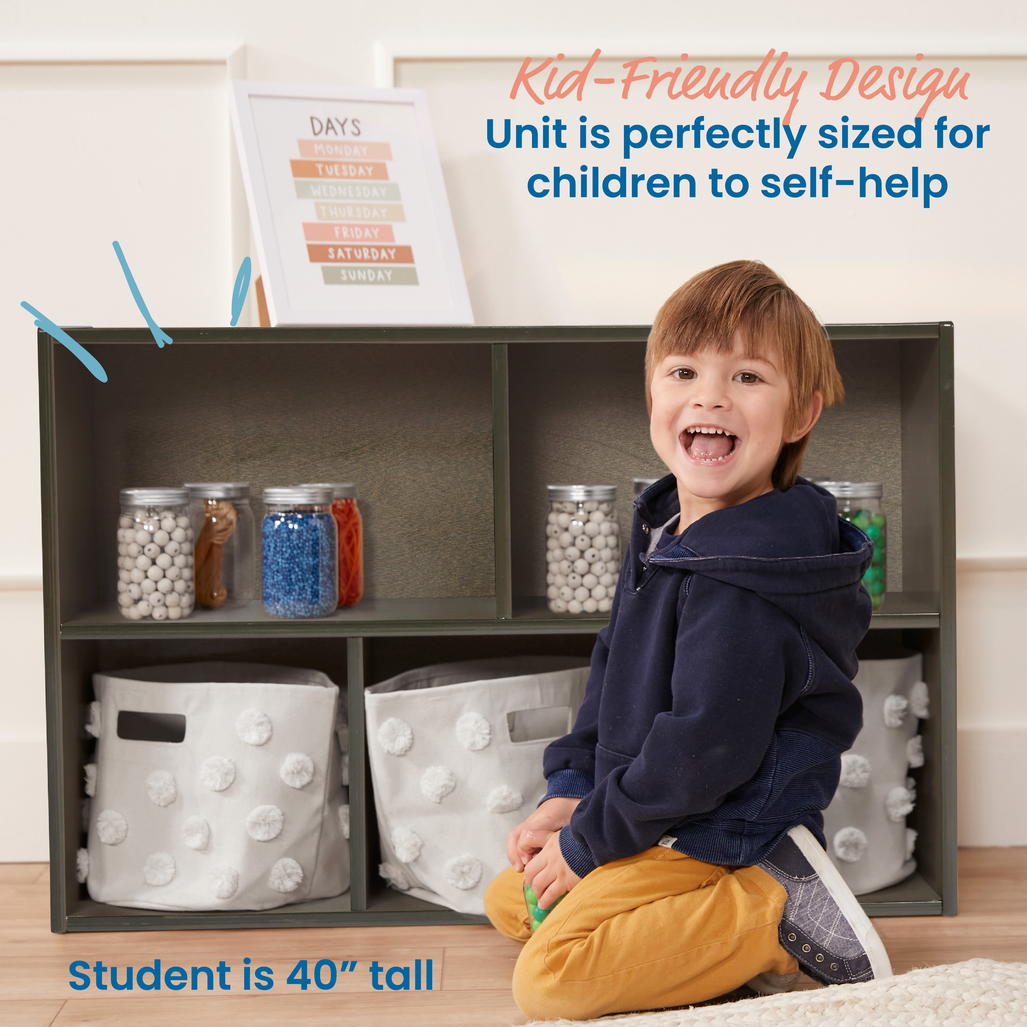 Streamline 5-Compartment Storage Cabinet, 24in