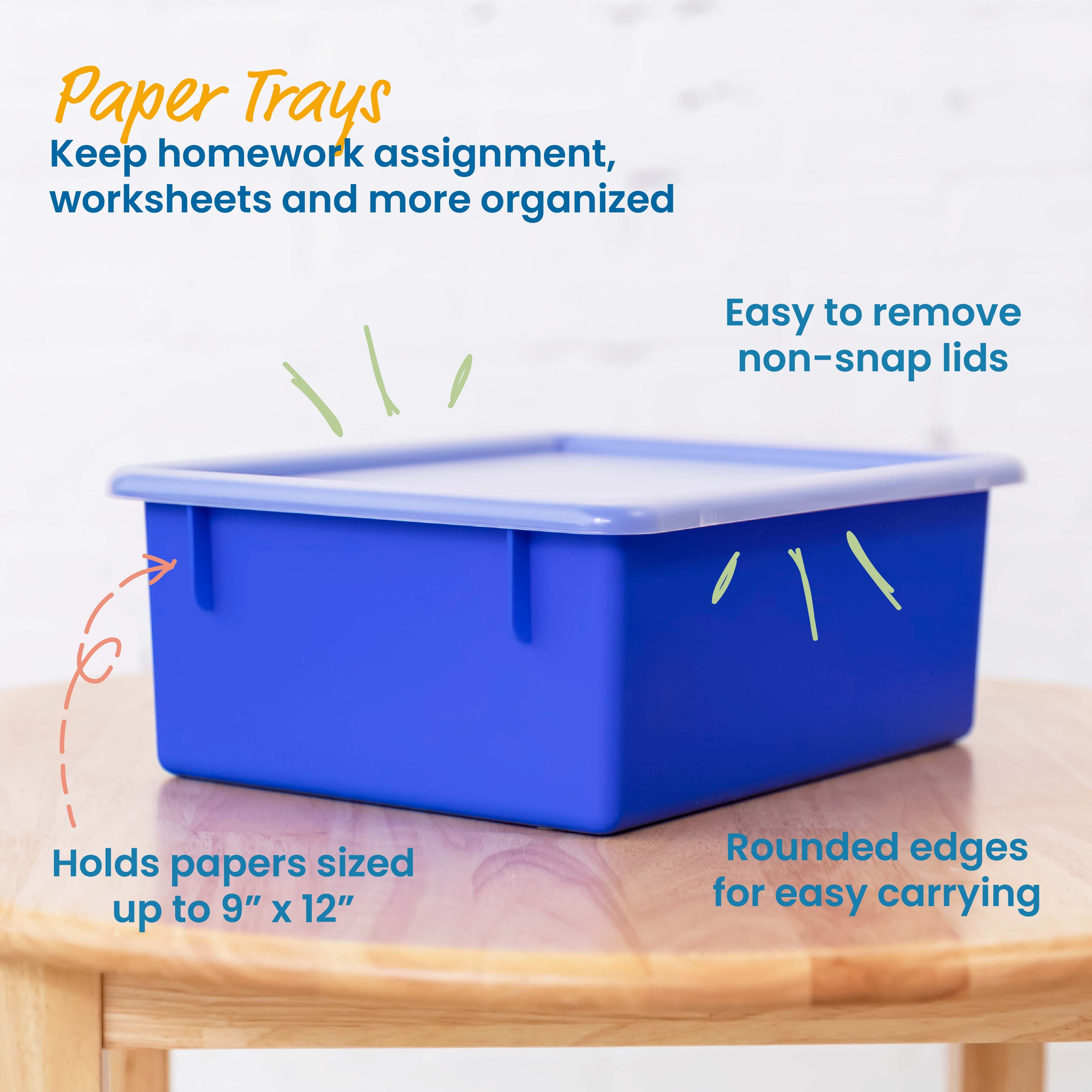 Letter Size Deep Tray with Lid, 10-Piece
