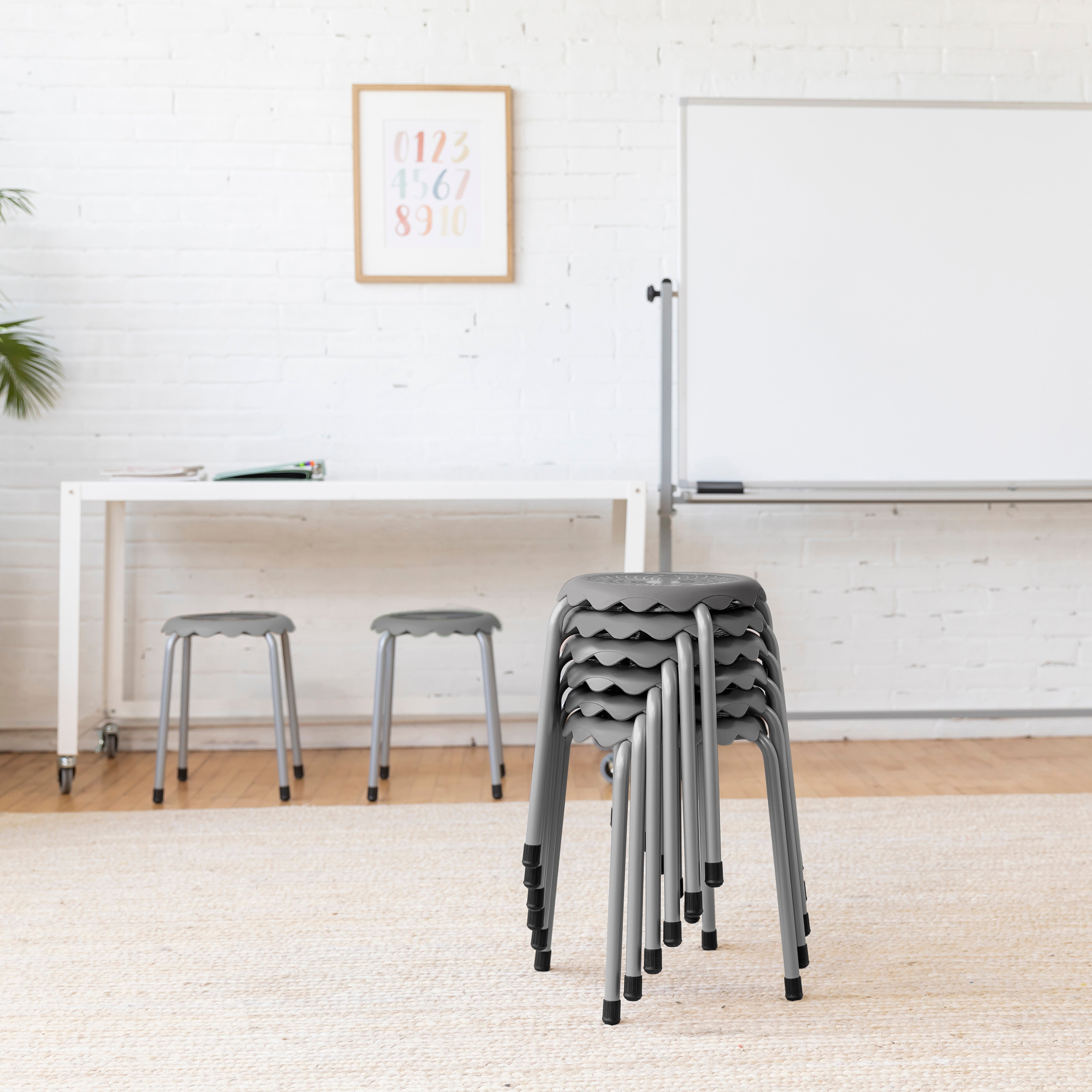 Daisy Stackable Stool Set, Flexible Seating, 8-Piece