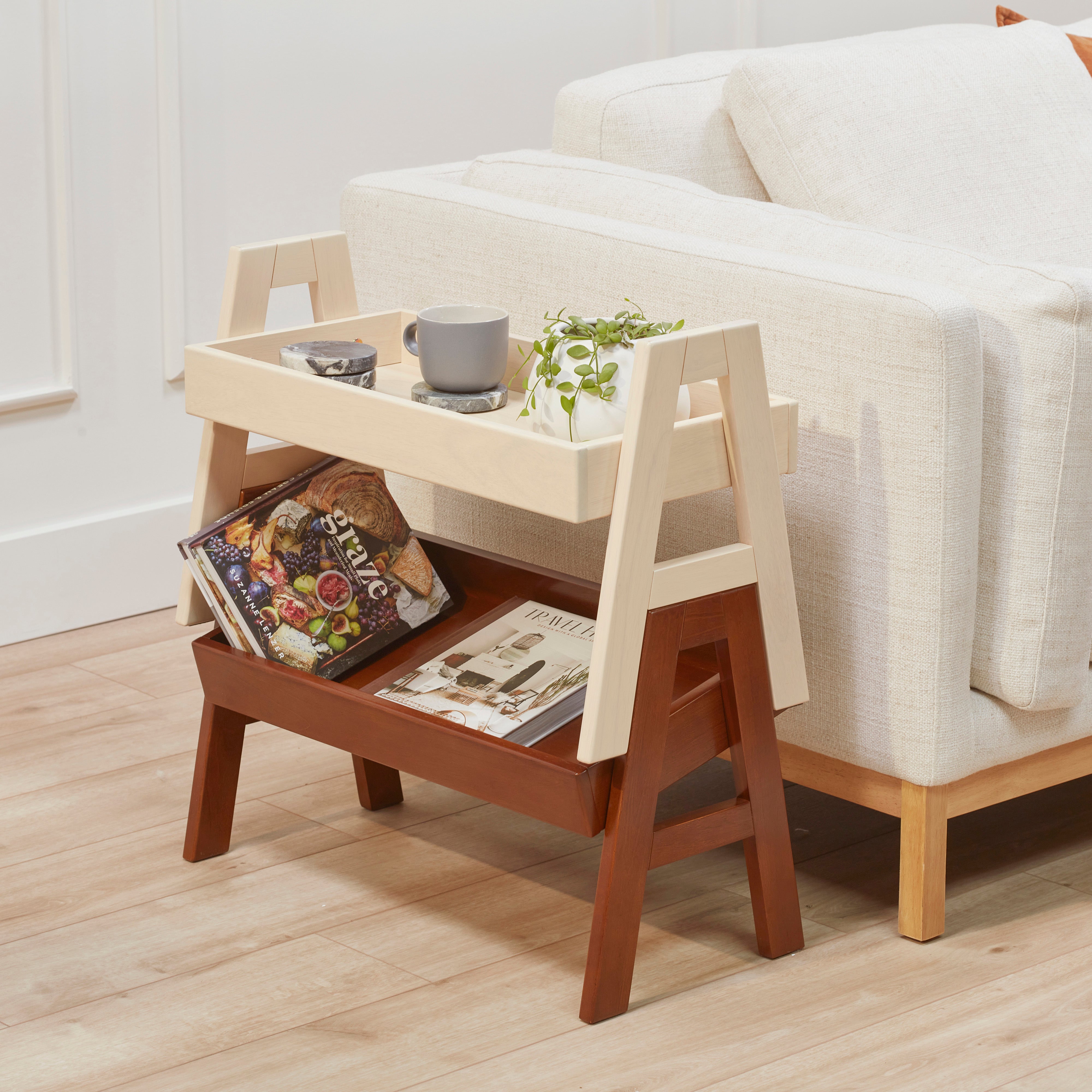 Adjustable Stacking Shelf with Full Edge, 2-Pack