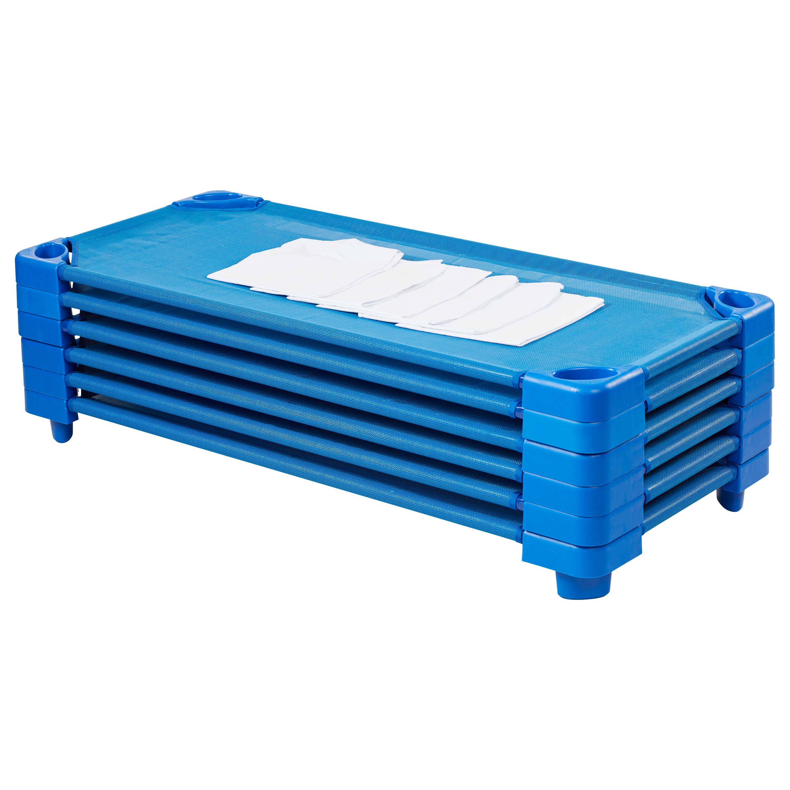 Stackable Kiddie Cot with Sheet, Ready-to-Assemble, Standard Size