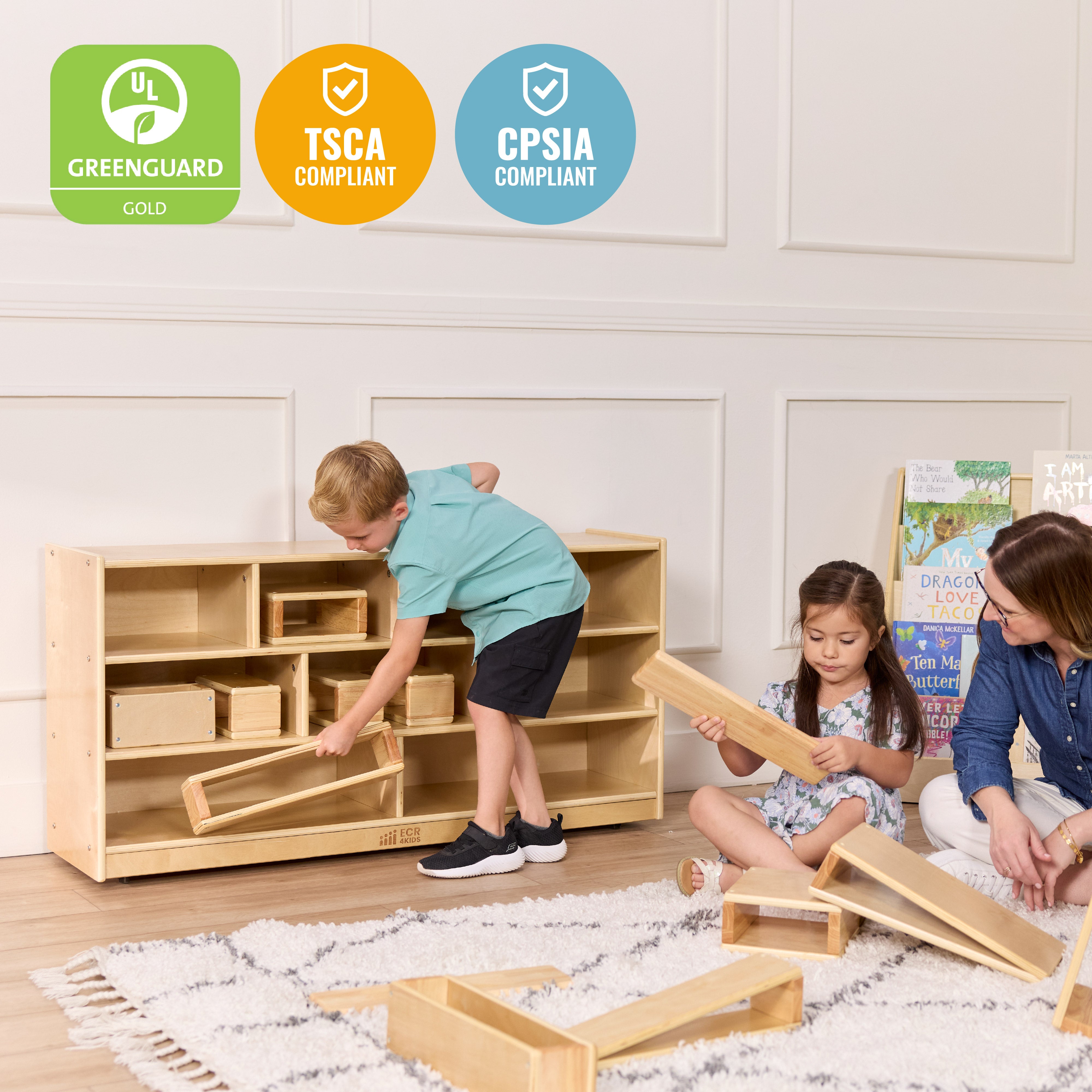 Mobile Block Storage Cart, Large