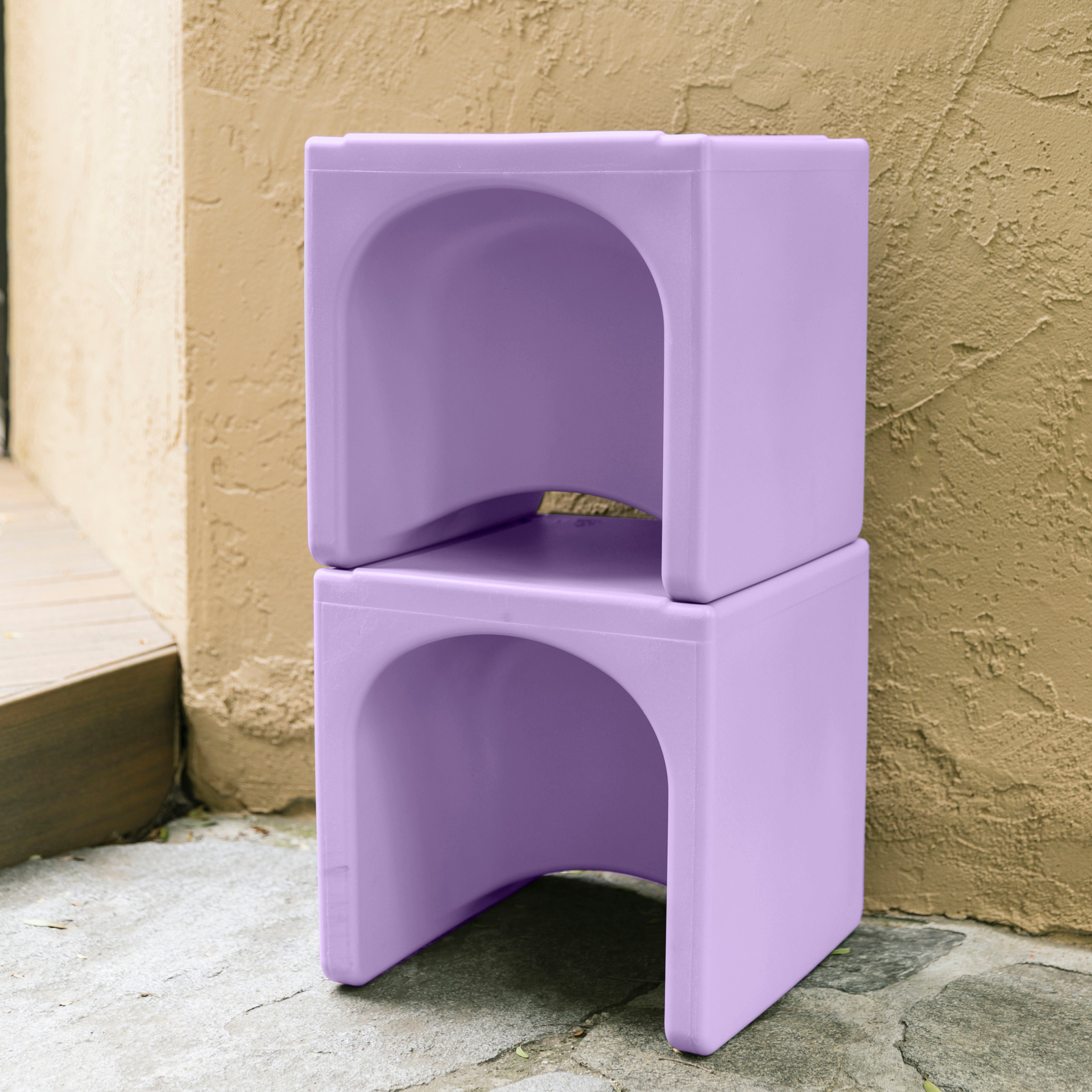 Tri-Me Table and Cube Chair Set, 3-Piece