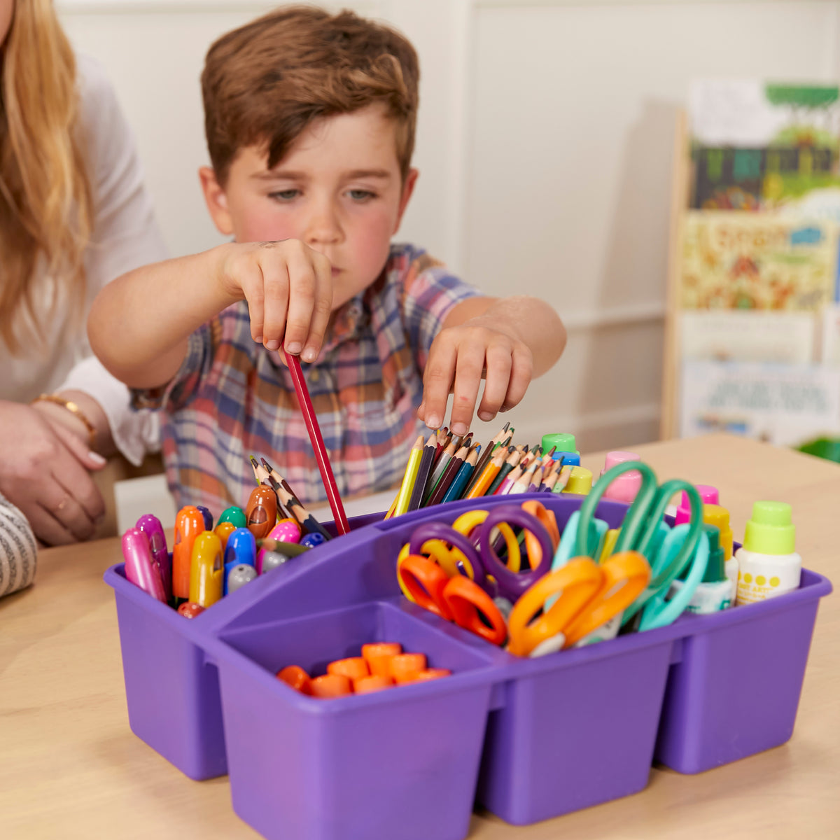 6-Compartment Large Plastic Caddy, 6-Pack