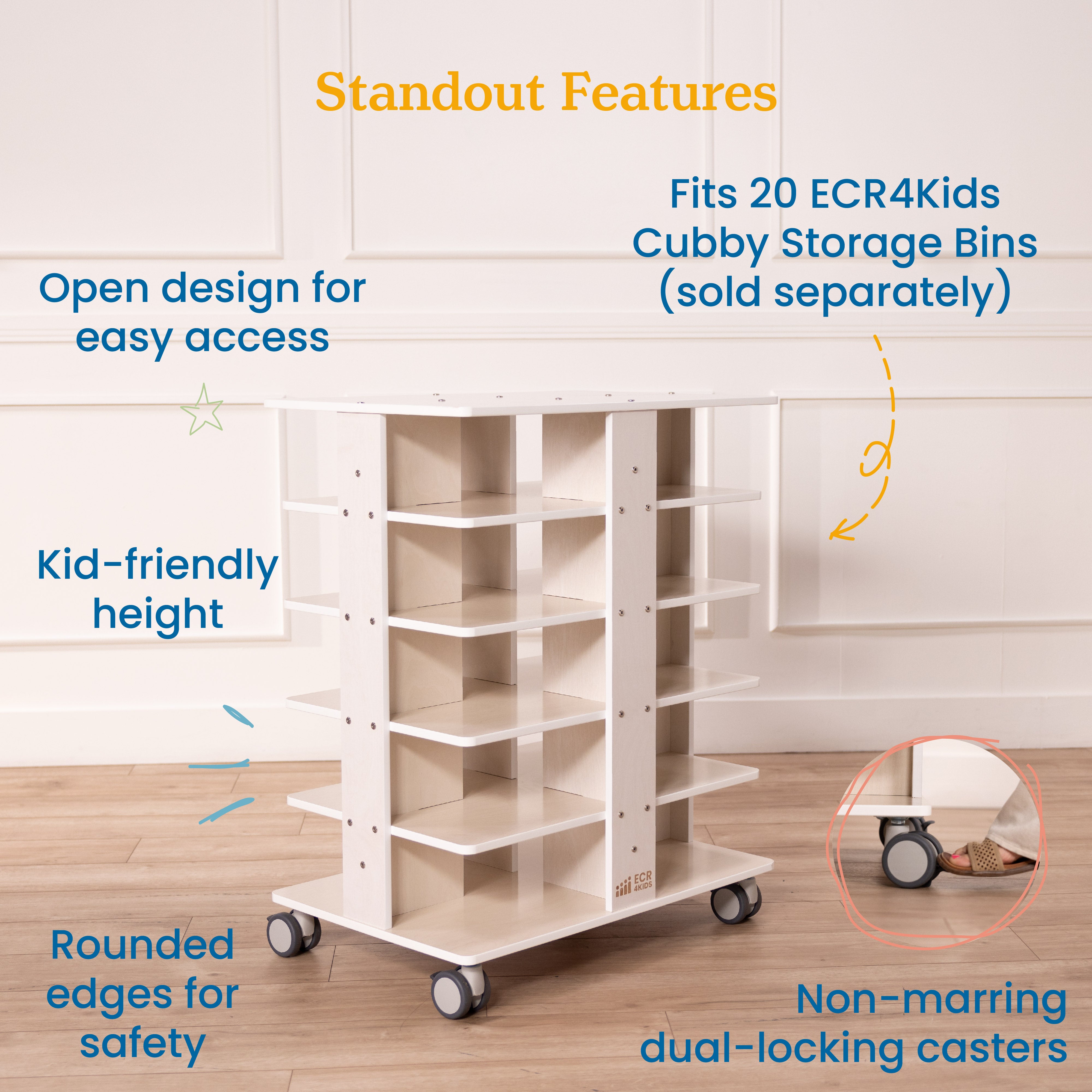 20-Compartment Mobile Storage Tower, 5x4