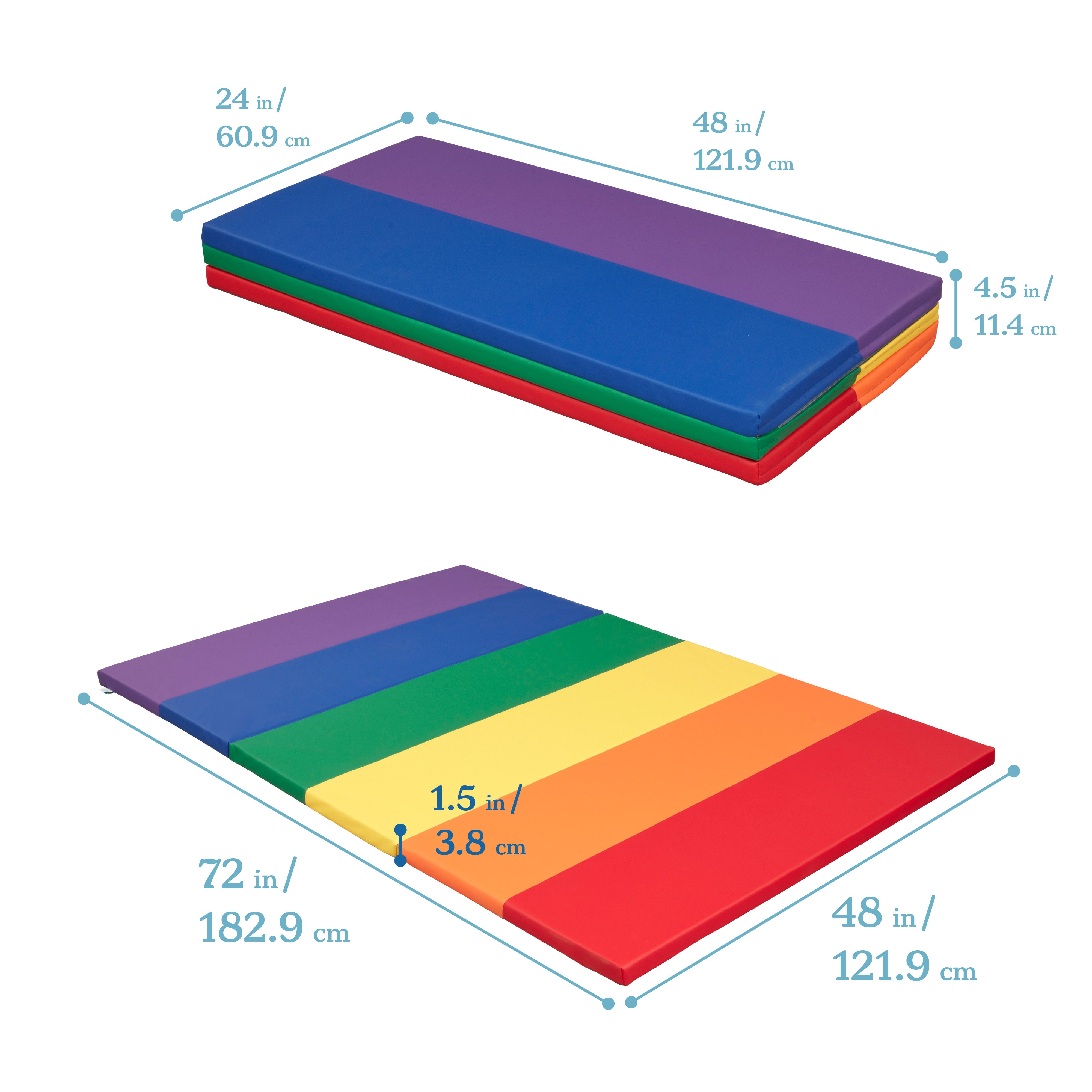 6-Section Rainbow Runway Activity Mat