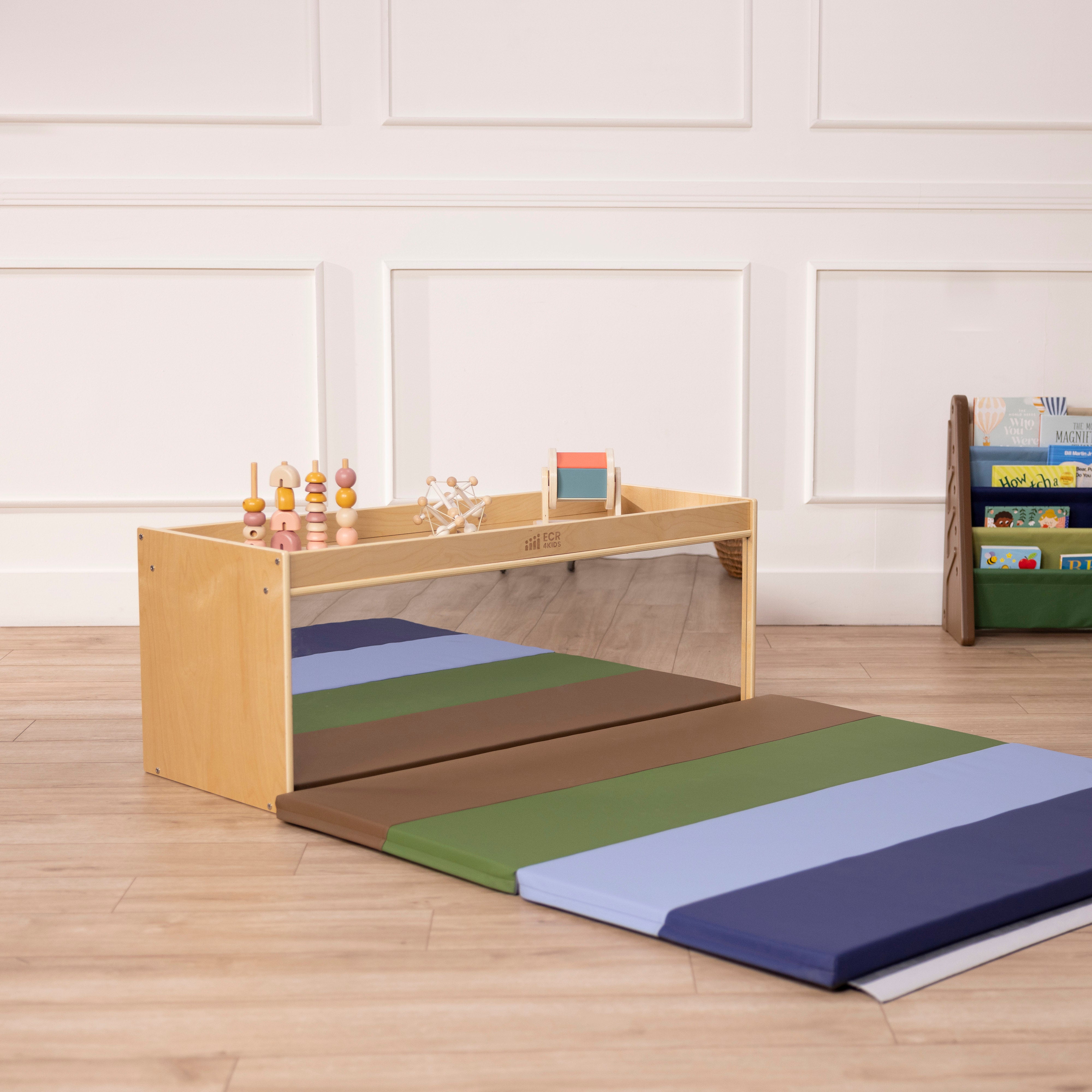 Storage Cabinet with Activity Top and Mirror