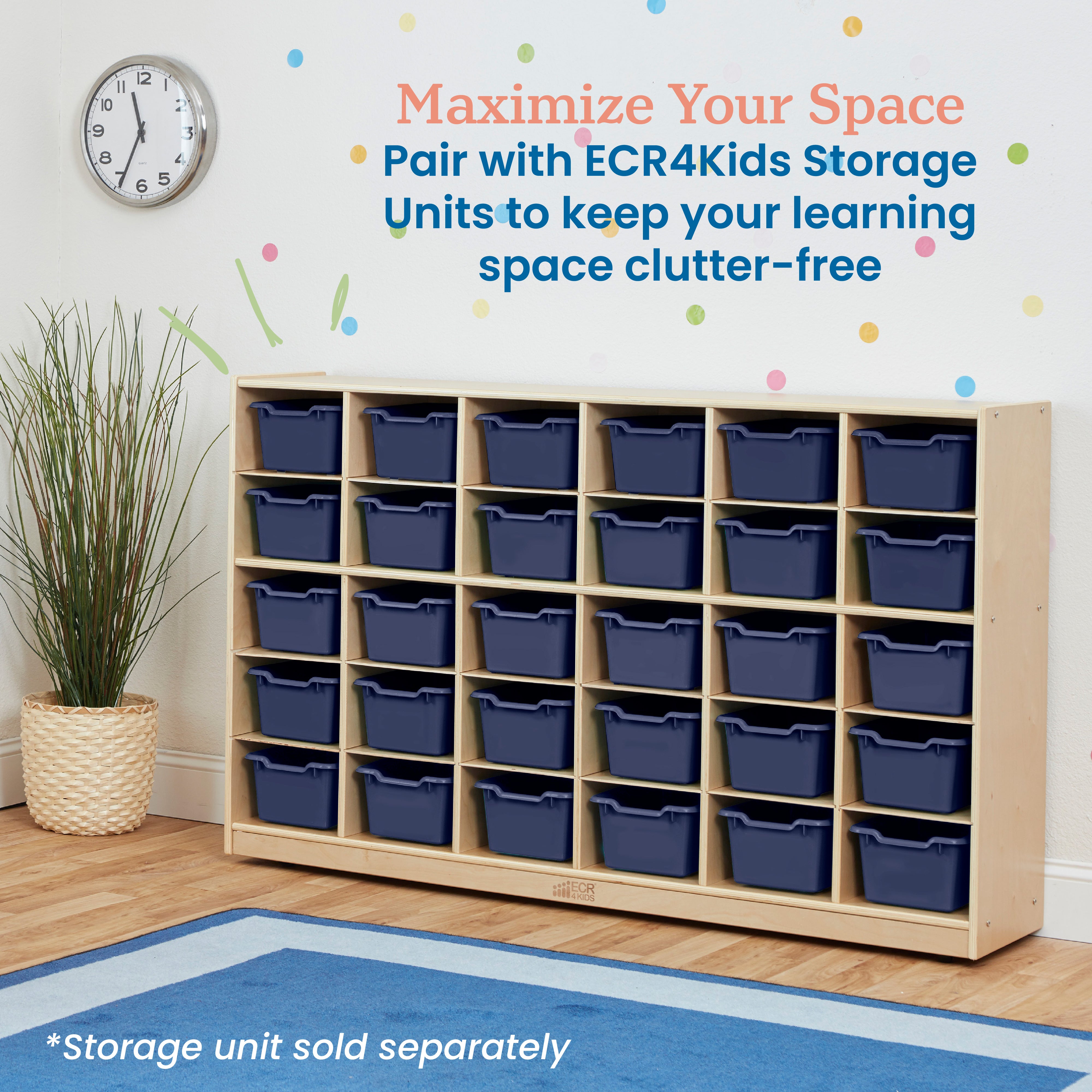 Scoop Front Storage Bin, 30-Piece