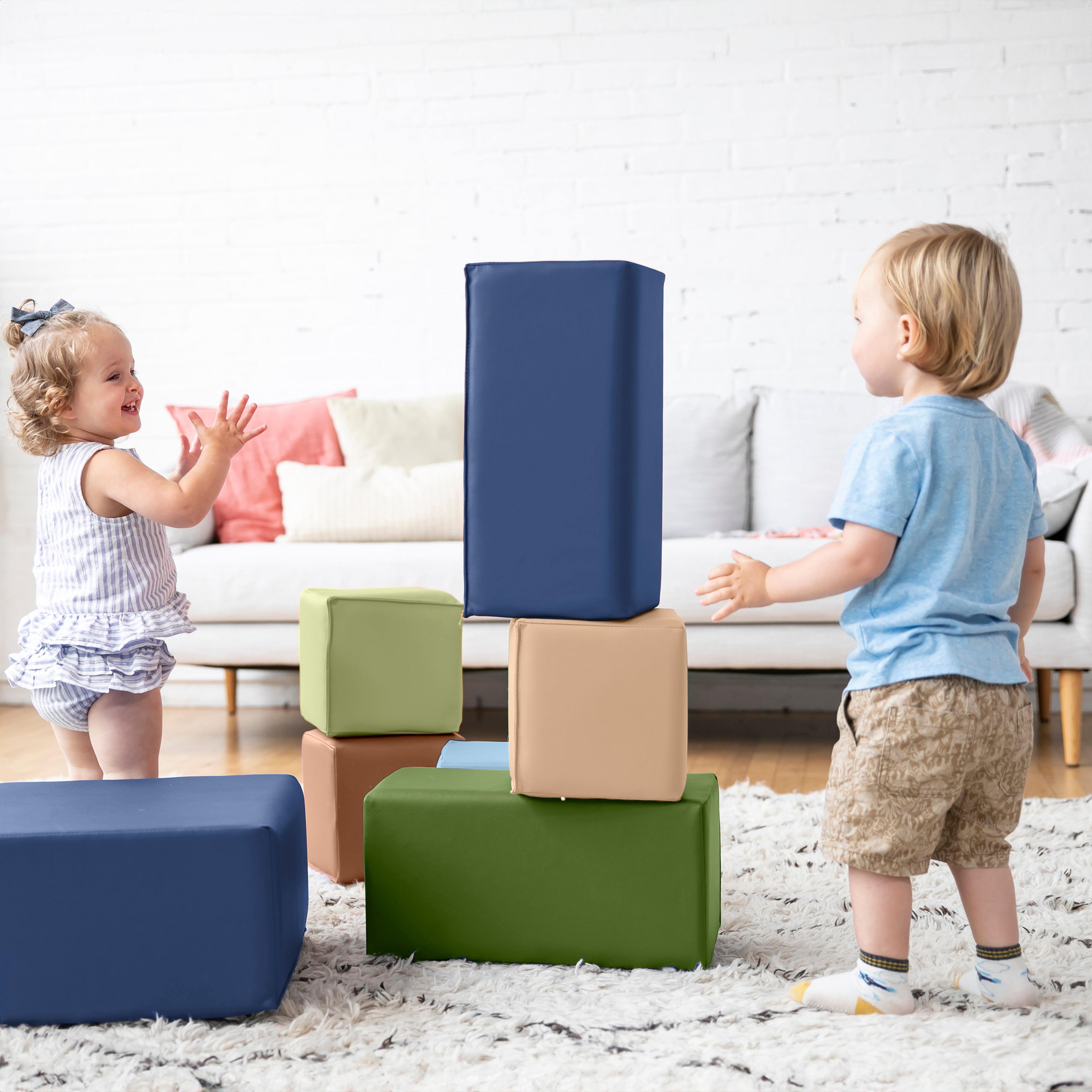 Toddler Foam Building Blocks, Foam Playset, 7-Piece