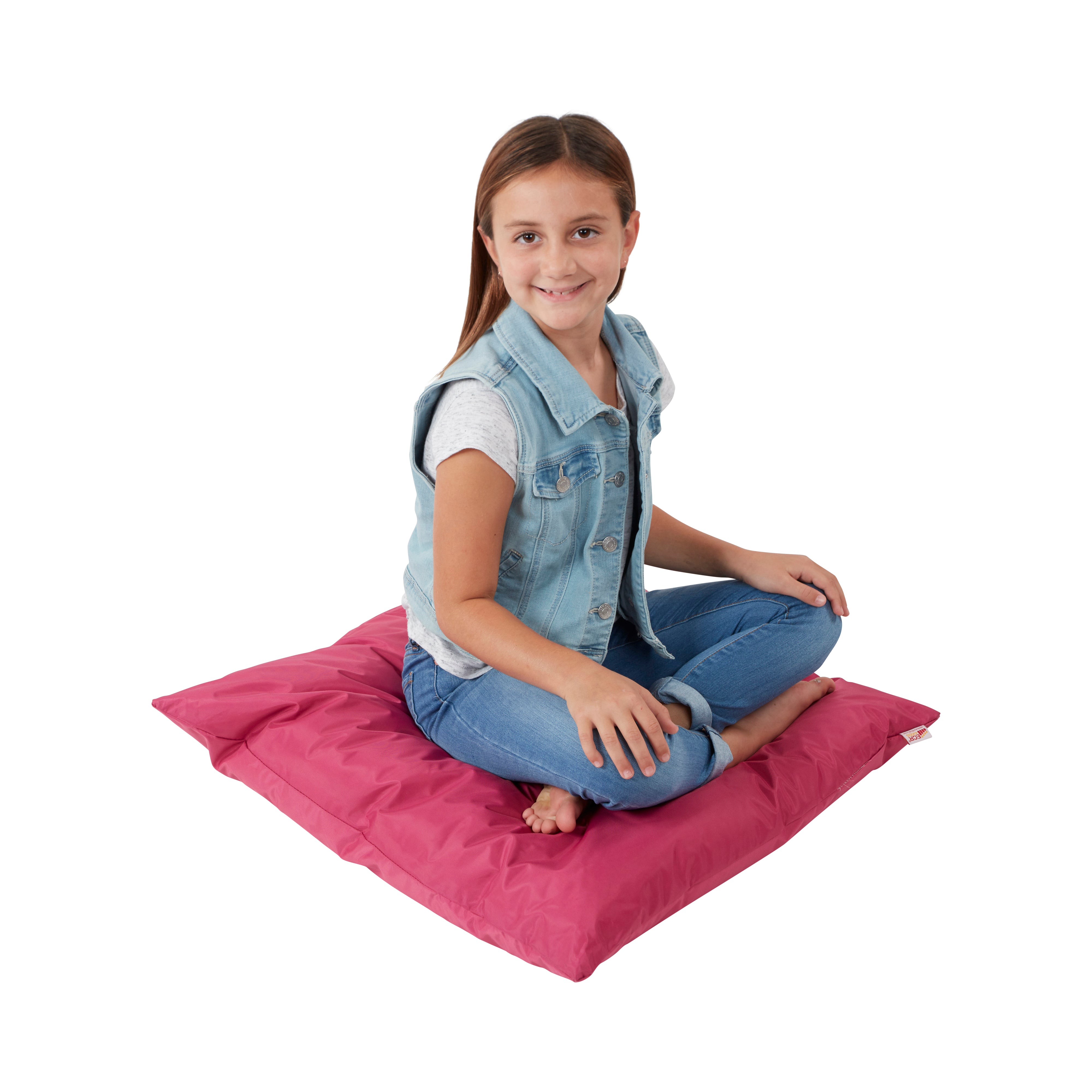 Jumbo Indoor/Outdoor Kids Floor Pillow Cushion, 27in x 27in