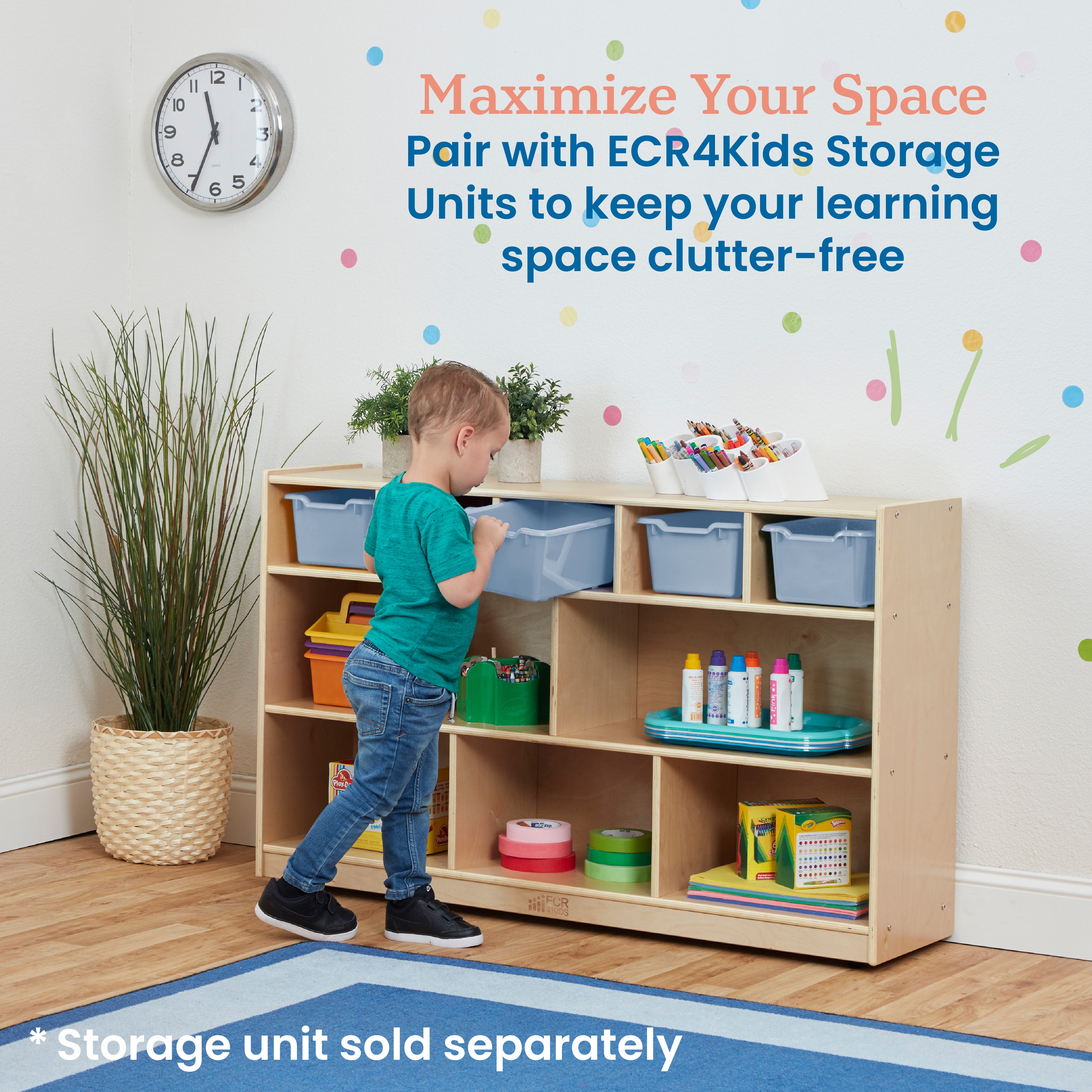 Scoop Front Storage Bin, 5-Piece