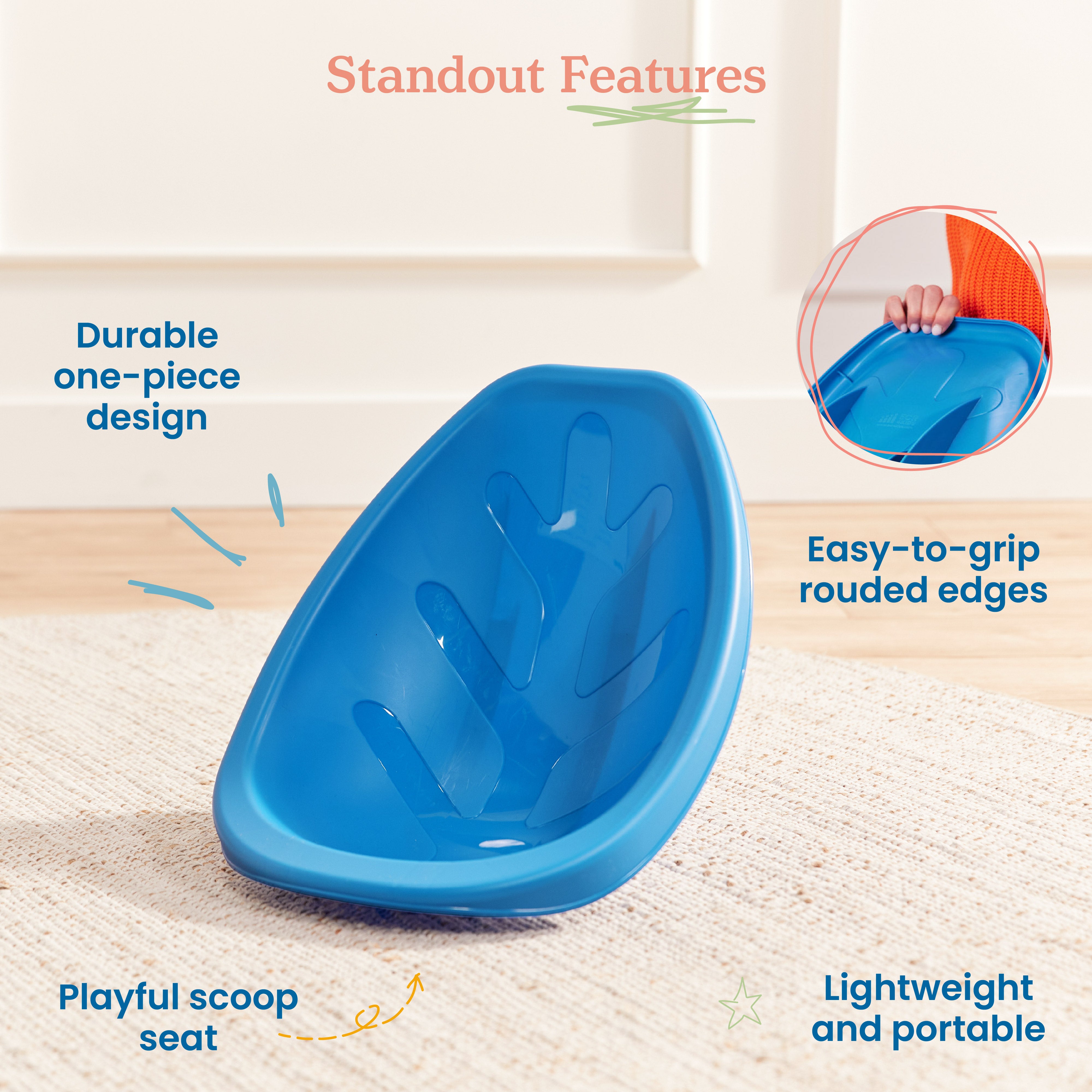 Leaf Scoop Floor Seat, 6-Piece