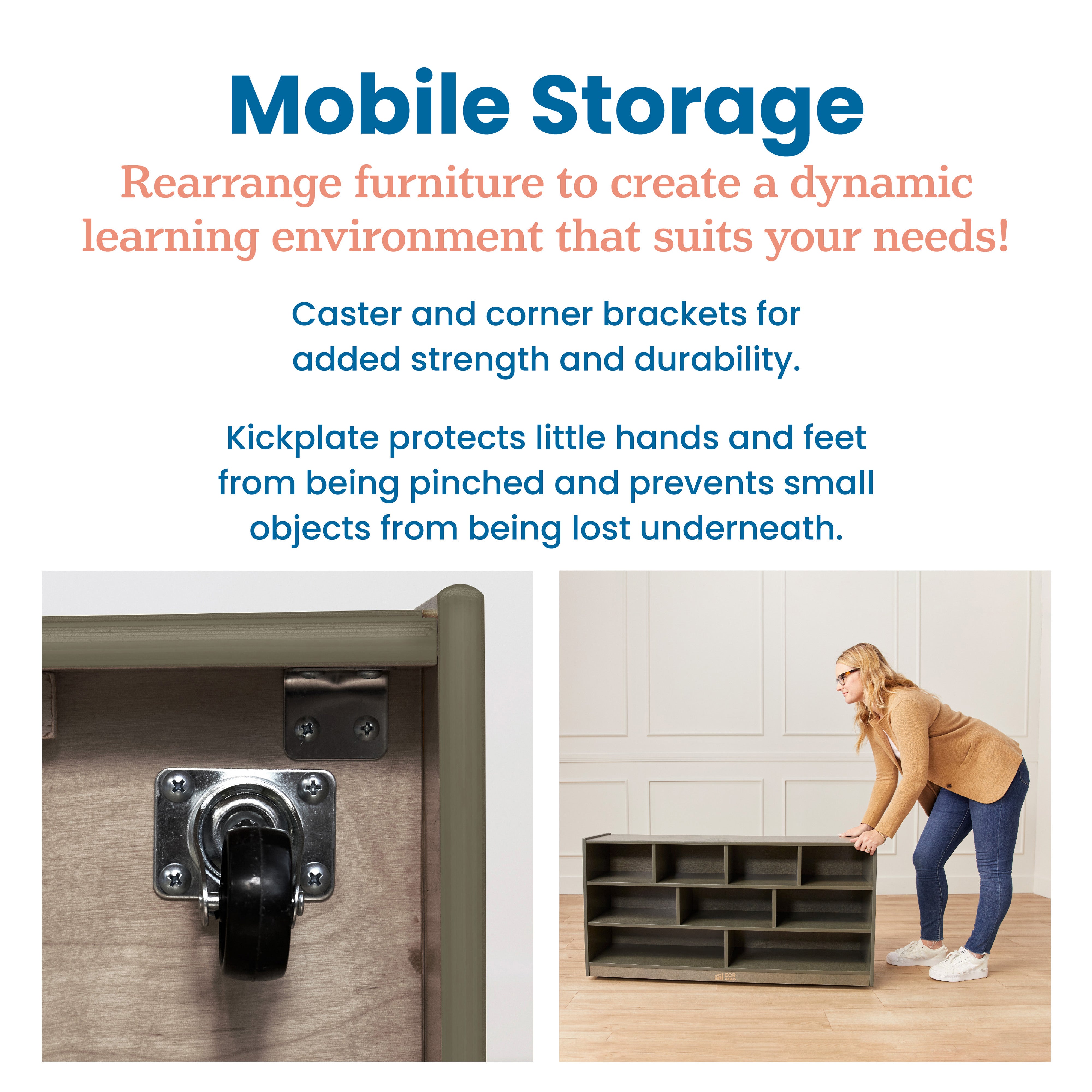 Mobile Block Storage Cart, Large