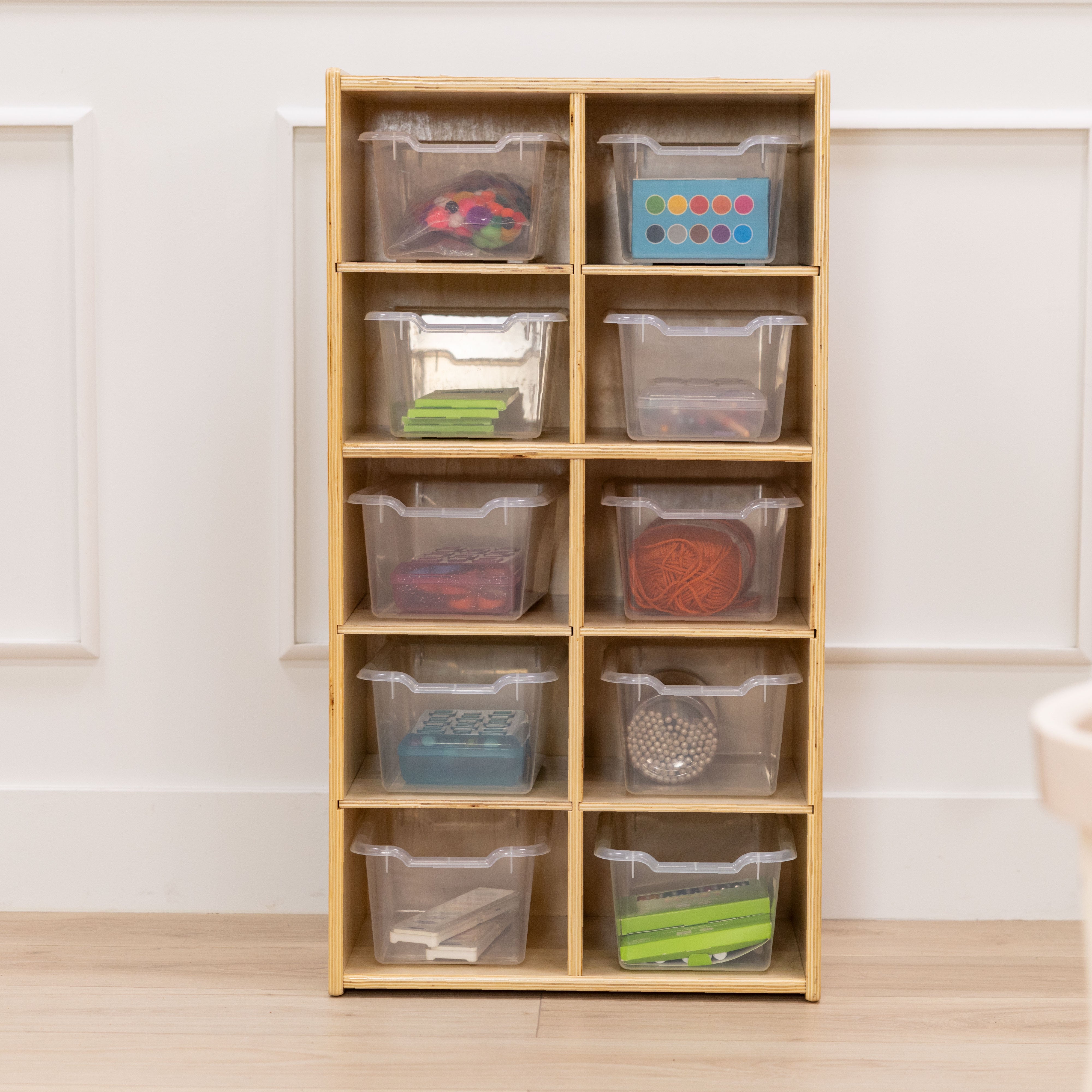Streamline 10 Cubby Tray Cabinet with 10 Scoop Front Bins, 5x2