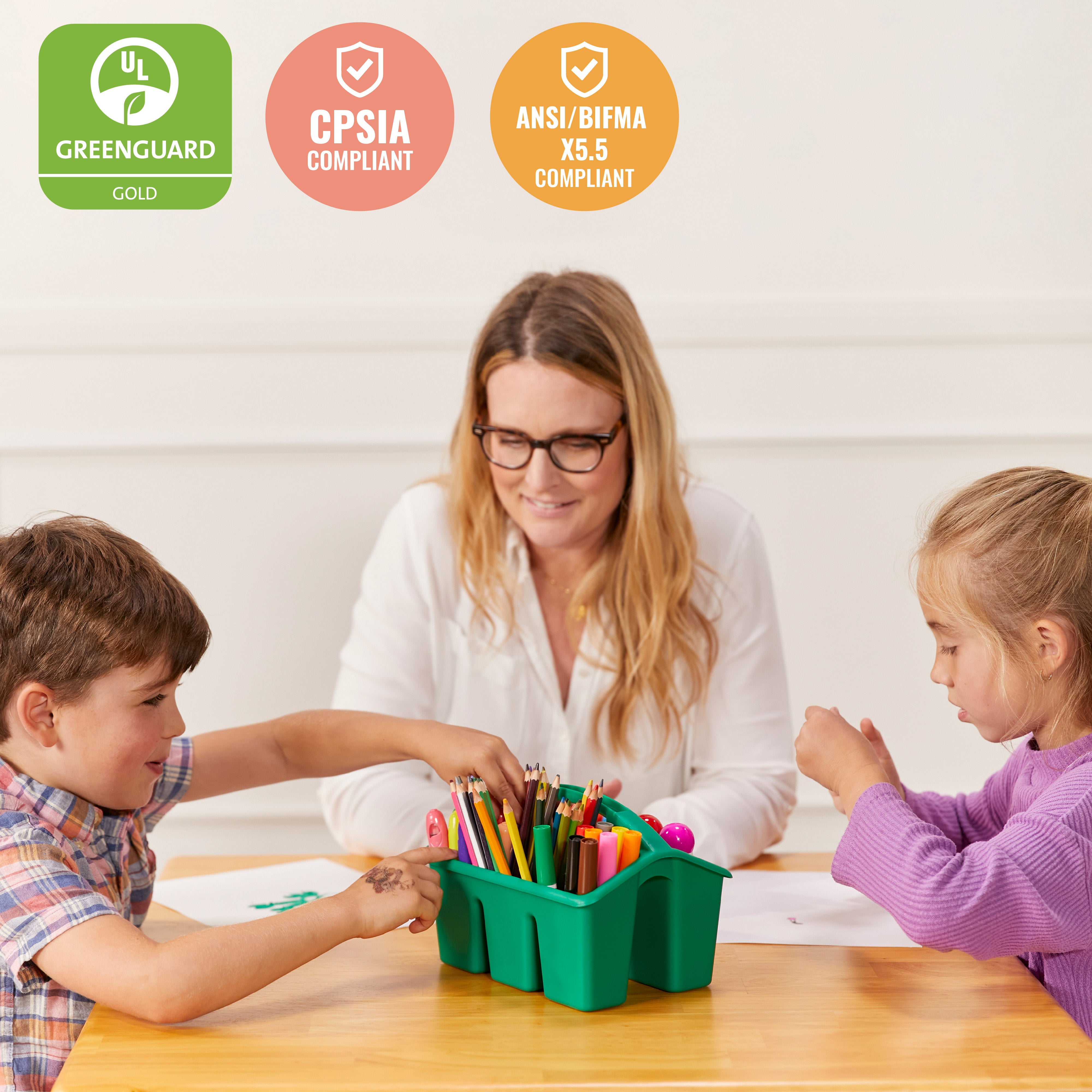 30in Square Hardwood Table with 22in Legs