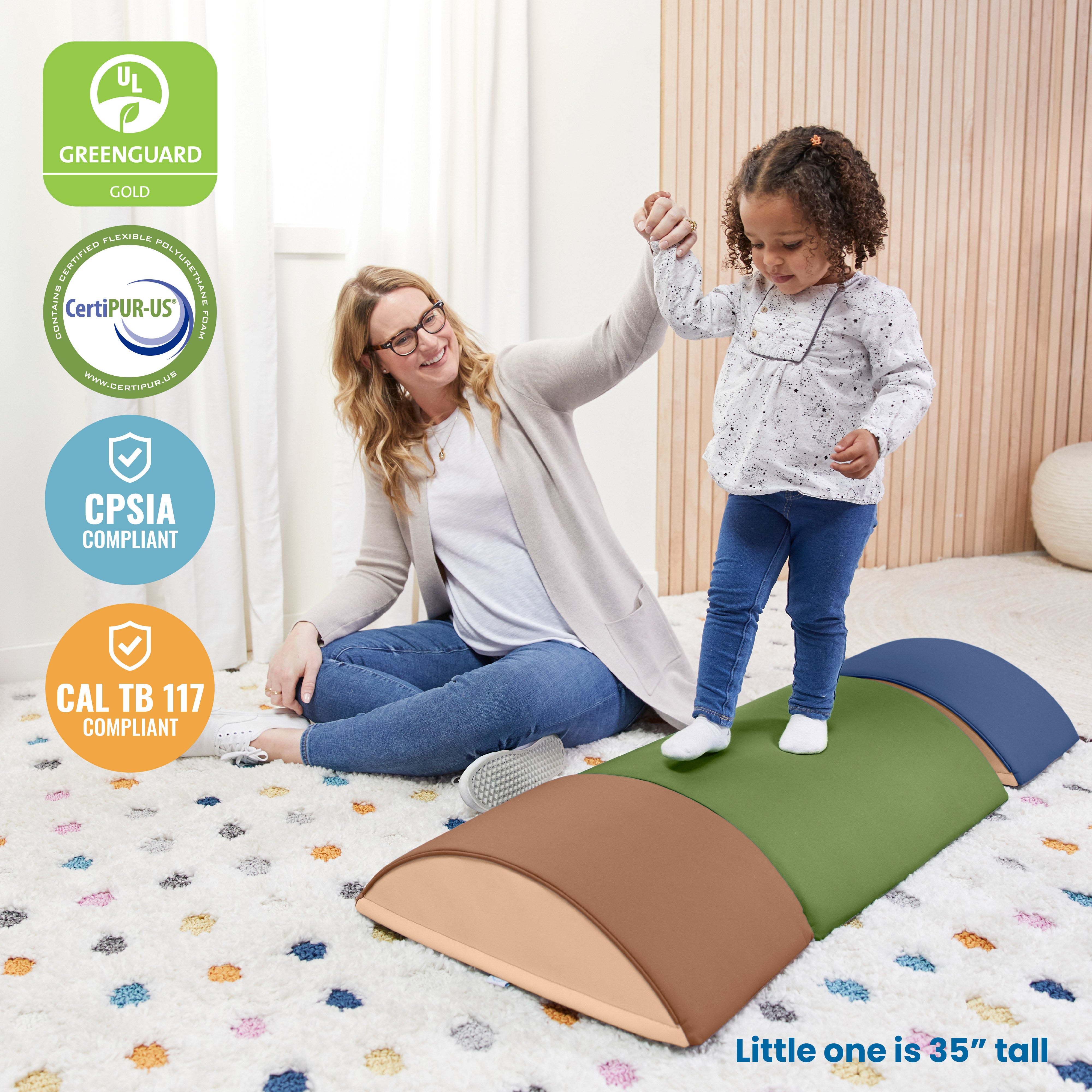 SoftZone Colorful Log Climber Set, 3-Piece